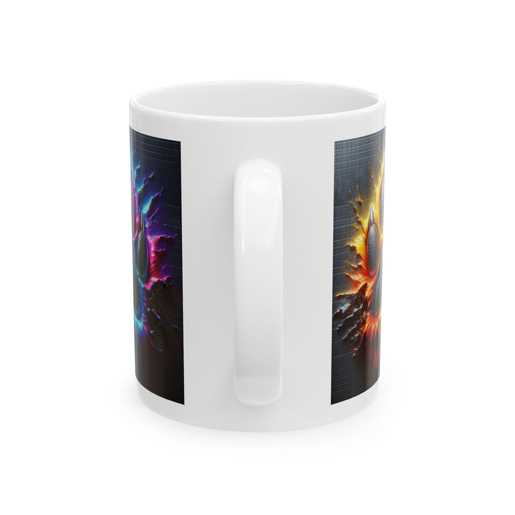 Electric Rainbow Dog Paw Ceramic Mug, (11oz, 15oz)
