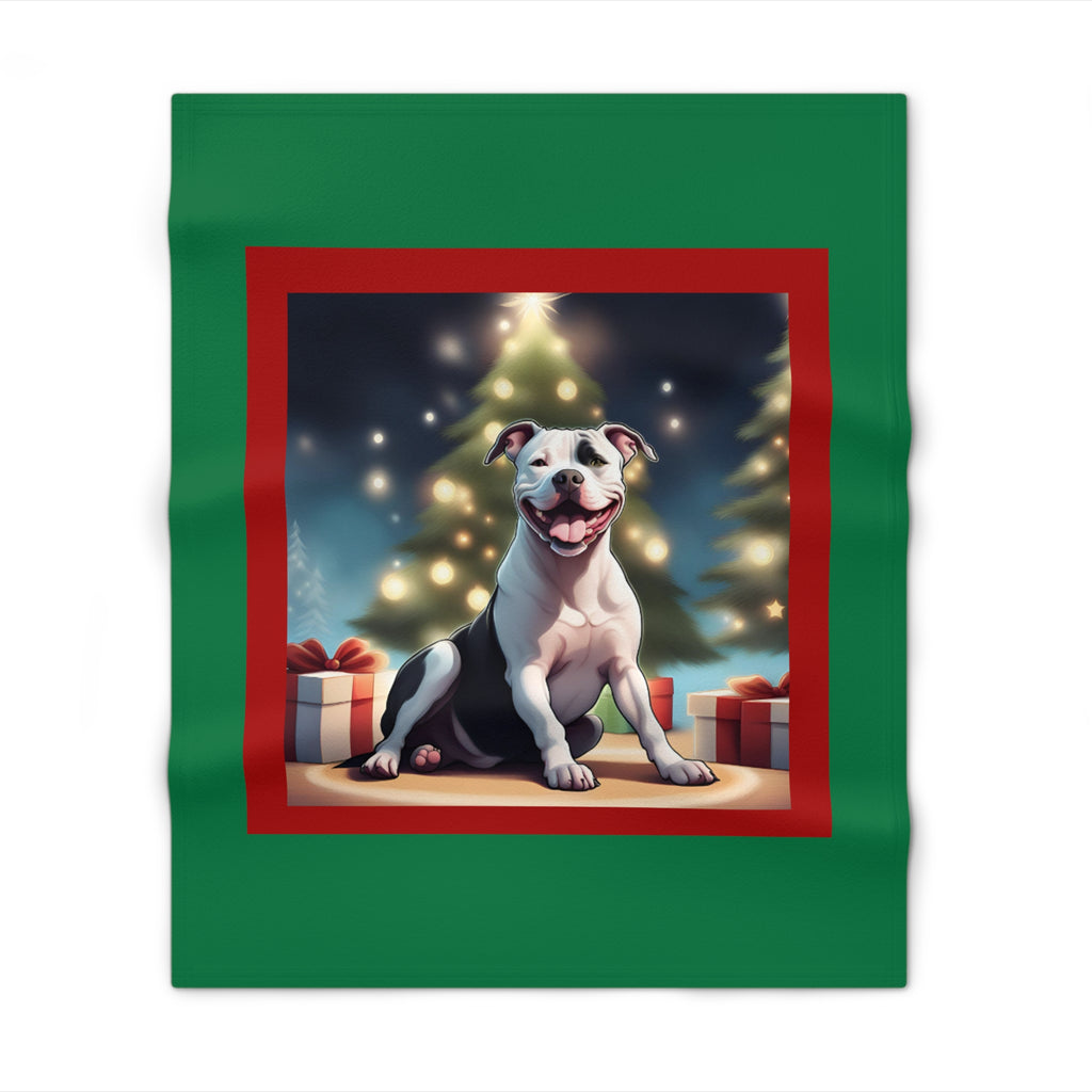 Pit Bull Holiday Throw Blanket