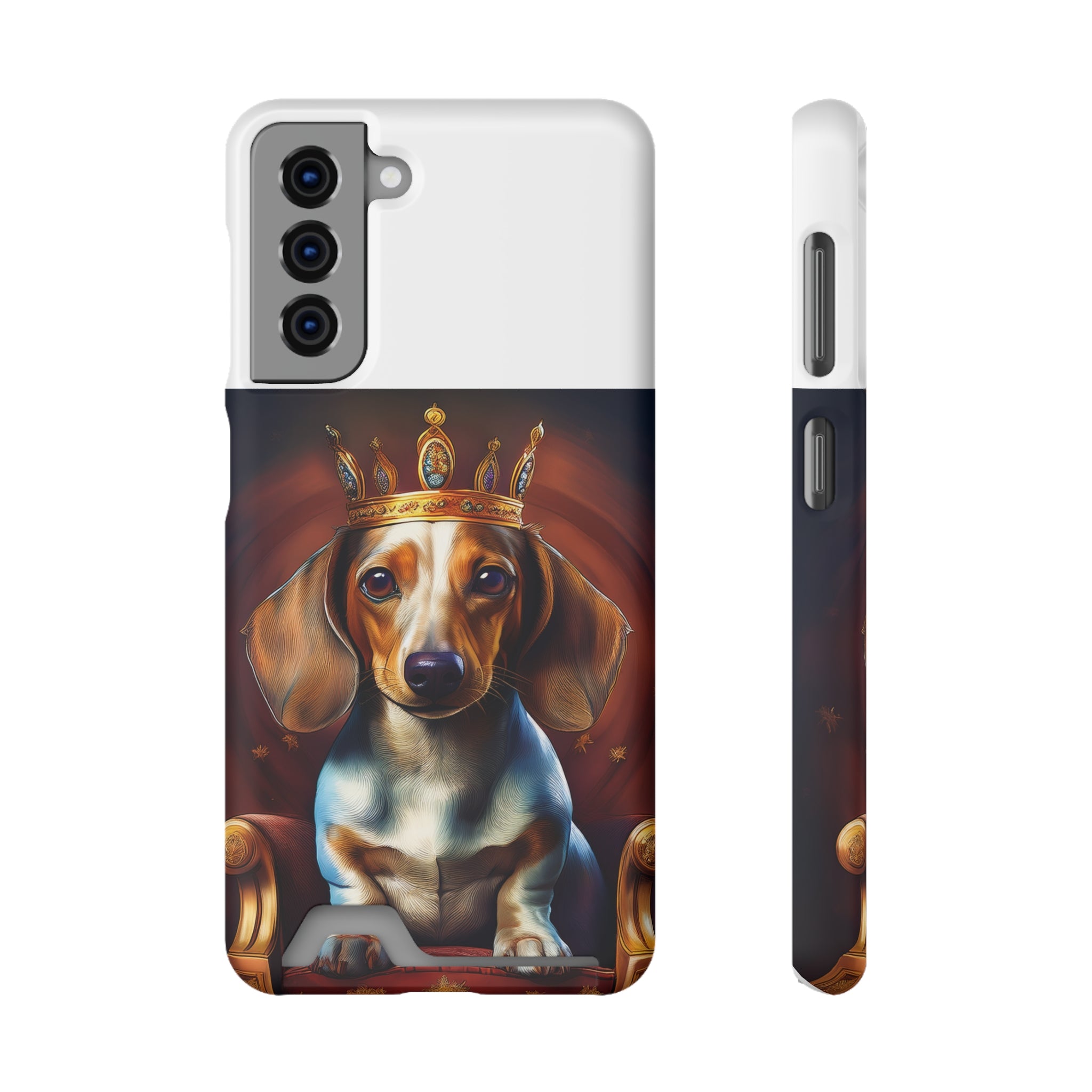 Dachshund Royal Phone Case with Card Holder