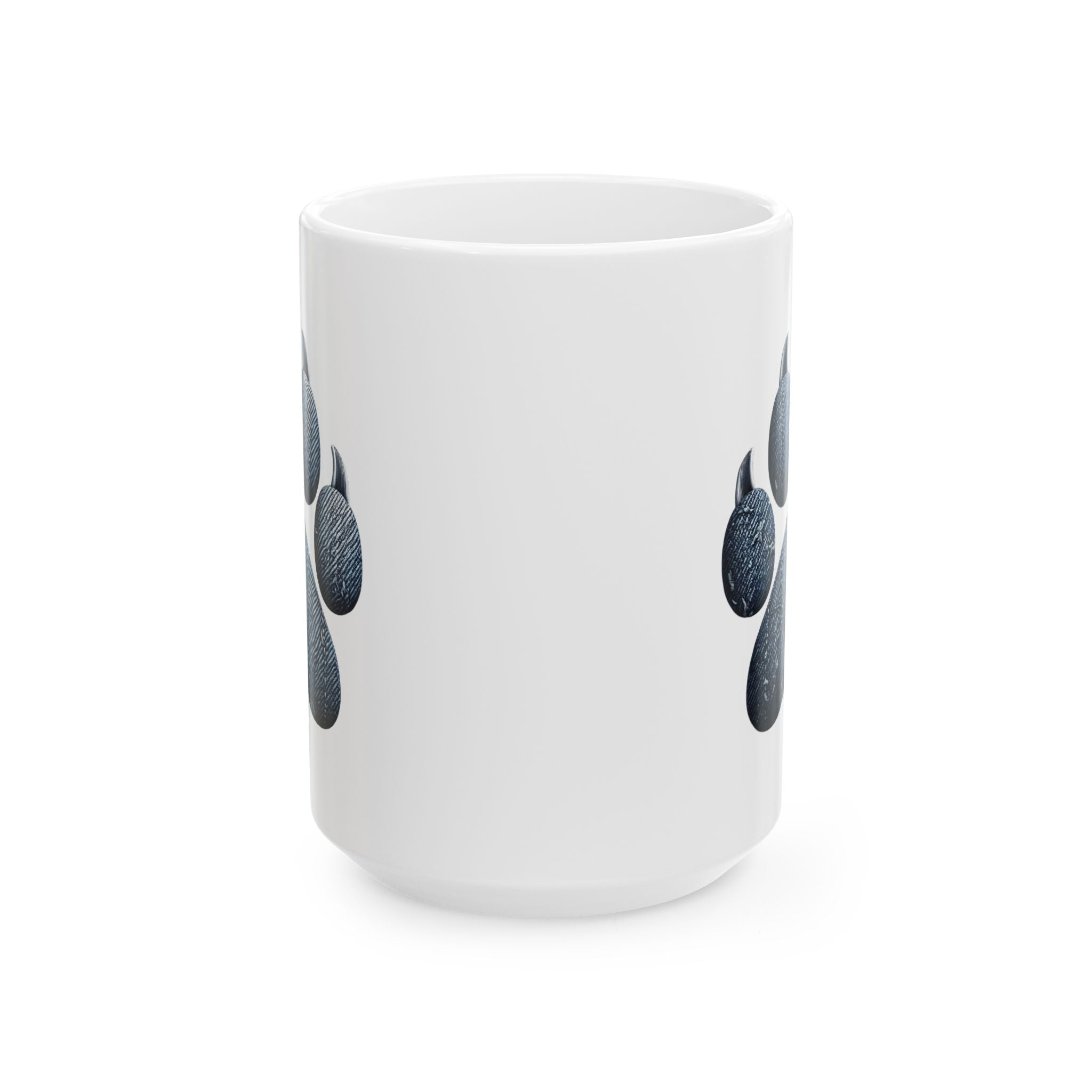 Denim Paw Ceramic Mug, (11oz, 15oz)