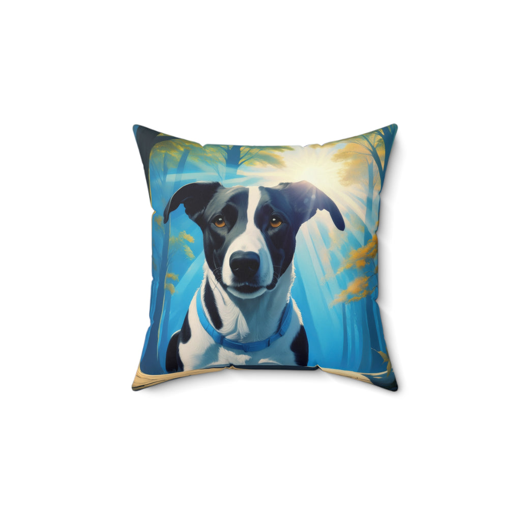 Coonhound Forest Square Pillow