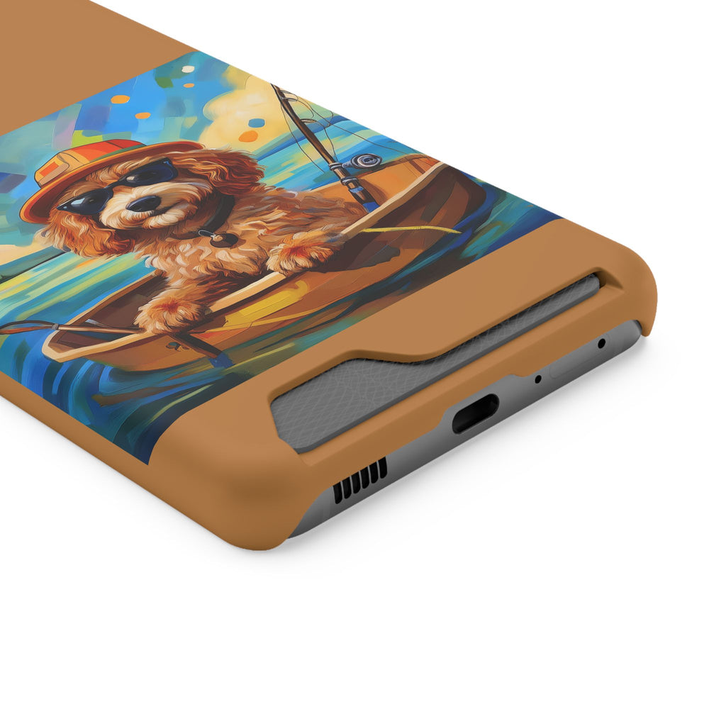 Doodle Fishing Phone Case with Card Holder
