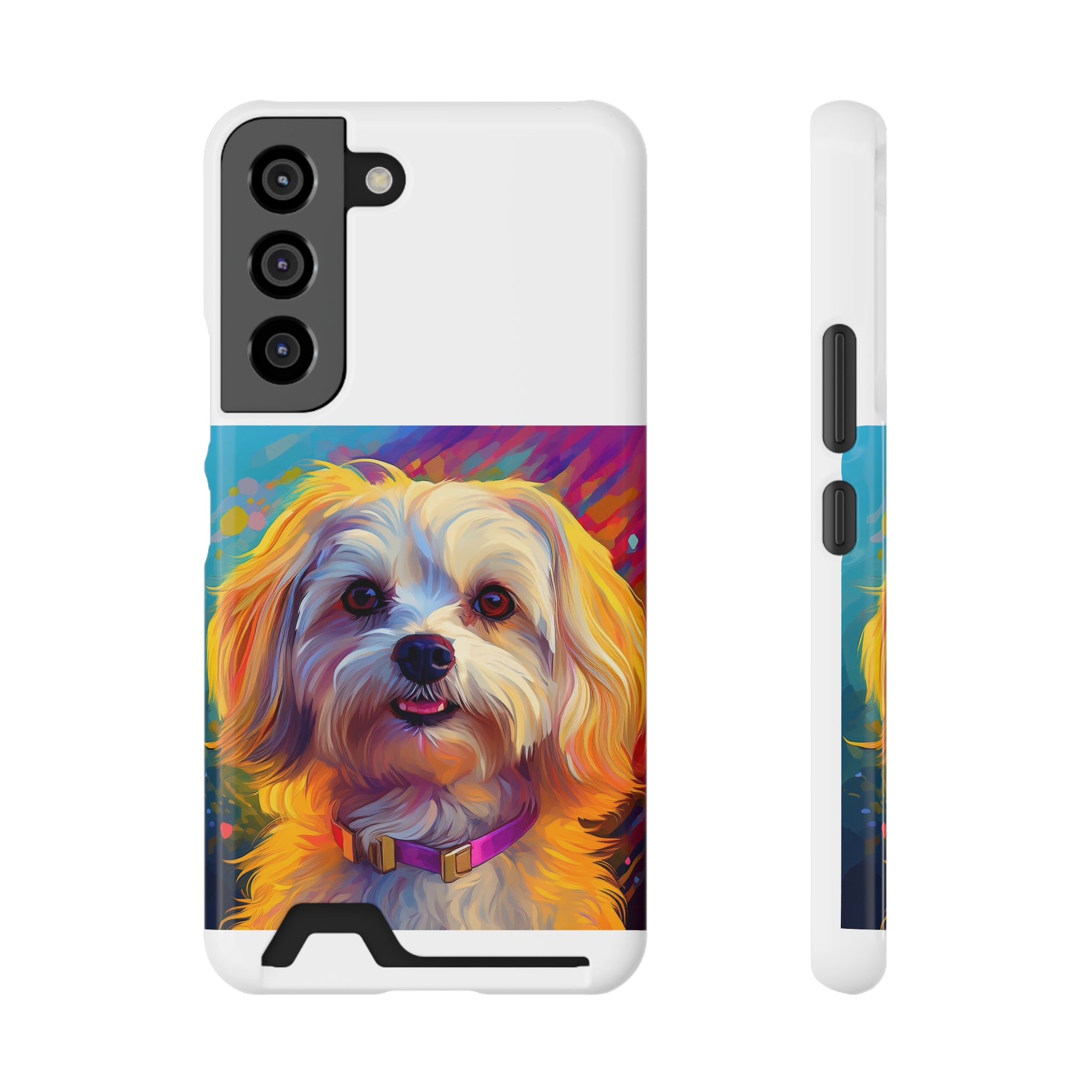 Havanese Phone Case with Card Holder