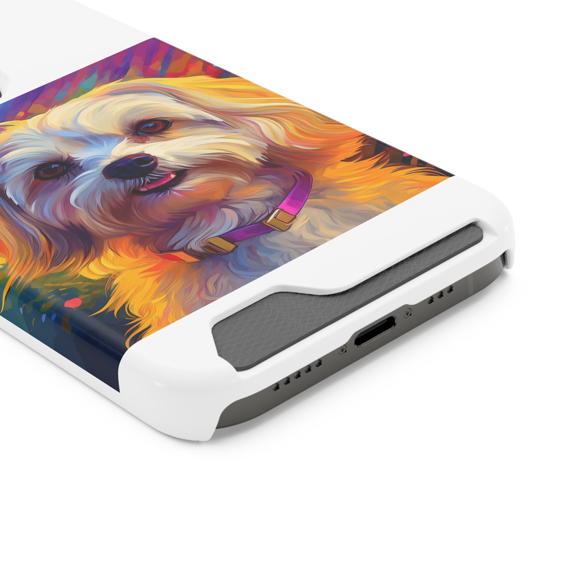 Havanese Phone Case with Card Holder