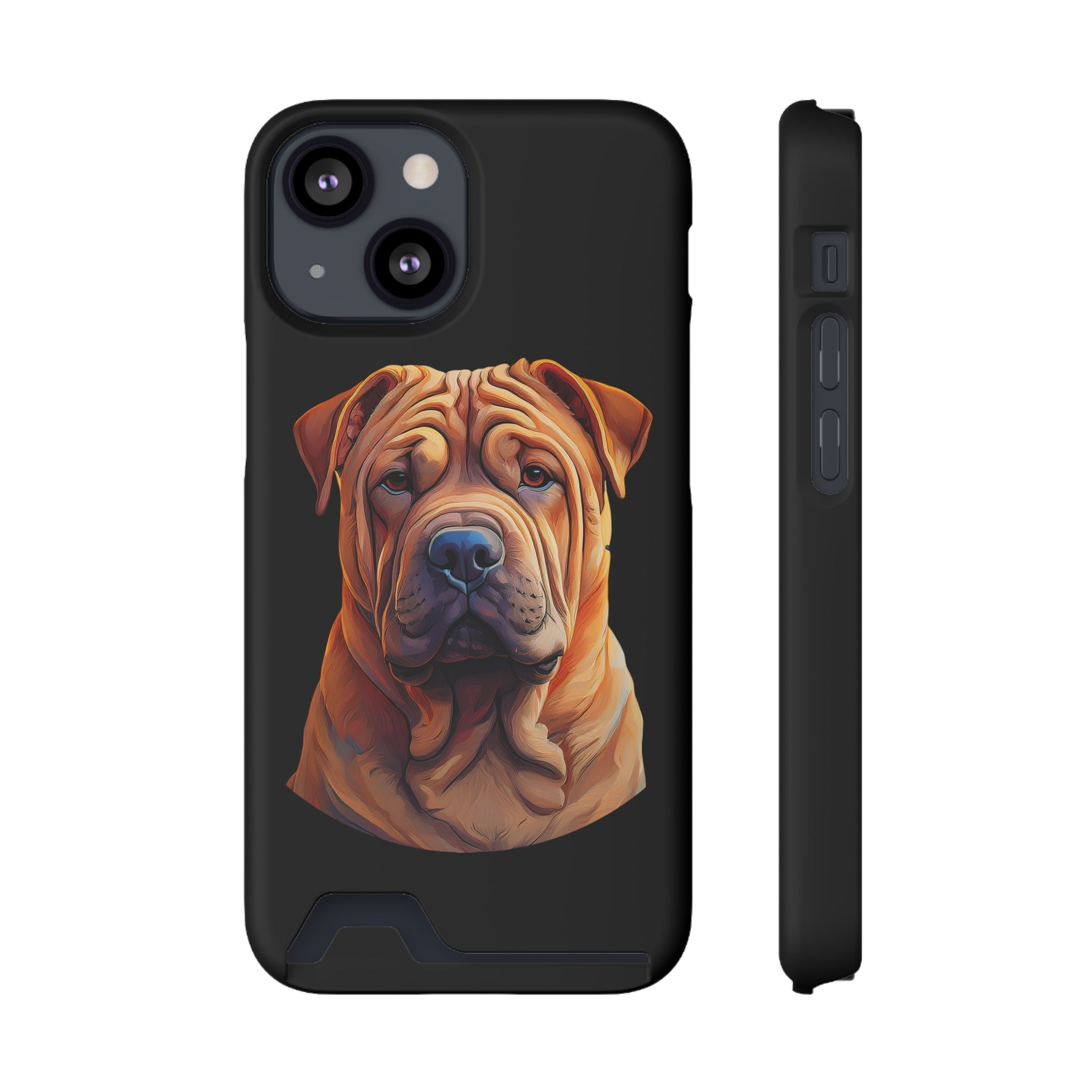 Shar Pei Phone Case with Card Holder
