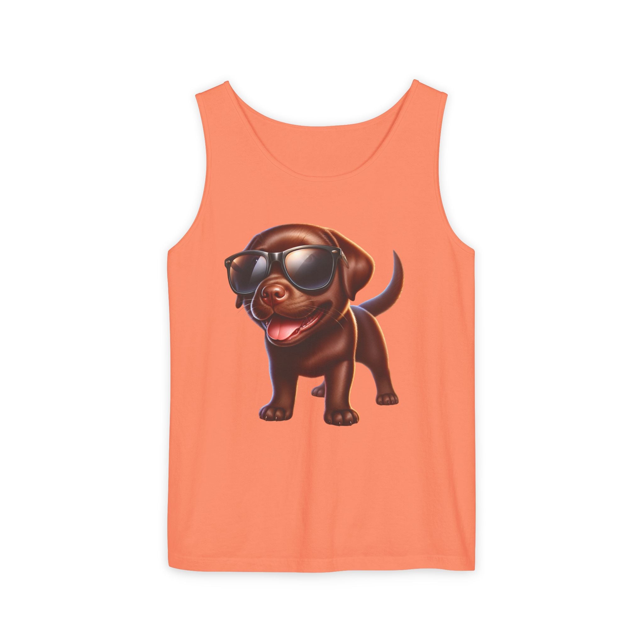 Chocolate Lab w/ sunglasses Unisex Tank Top