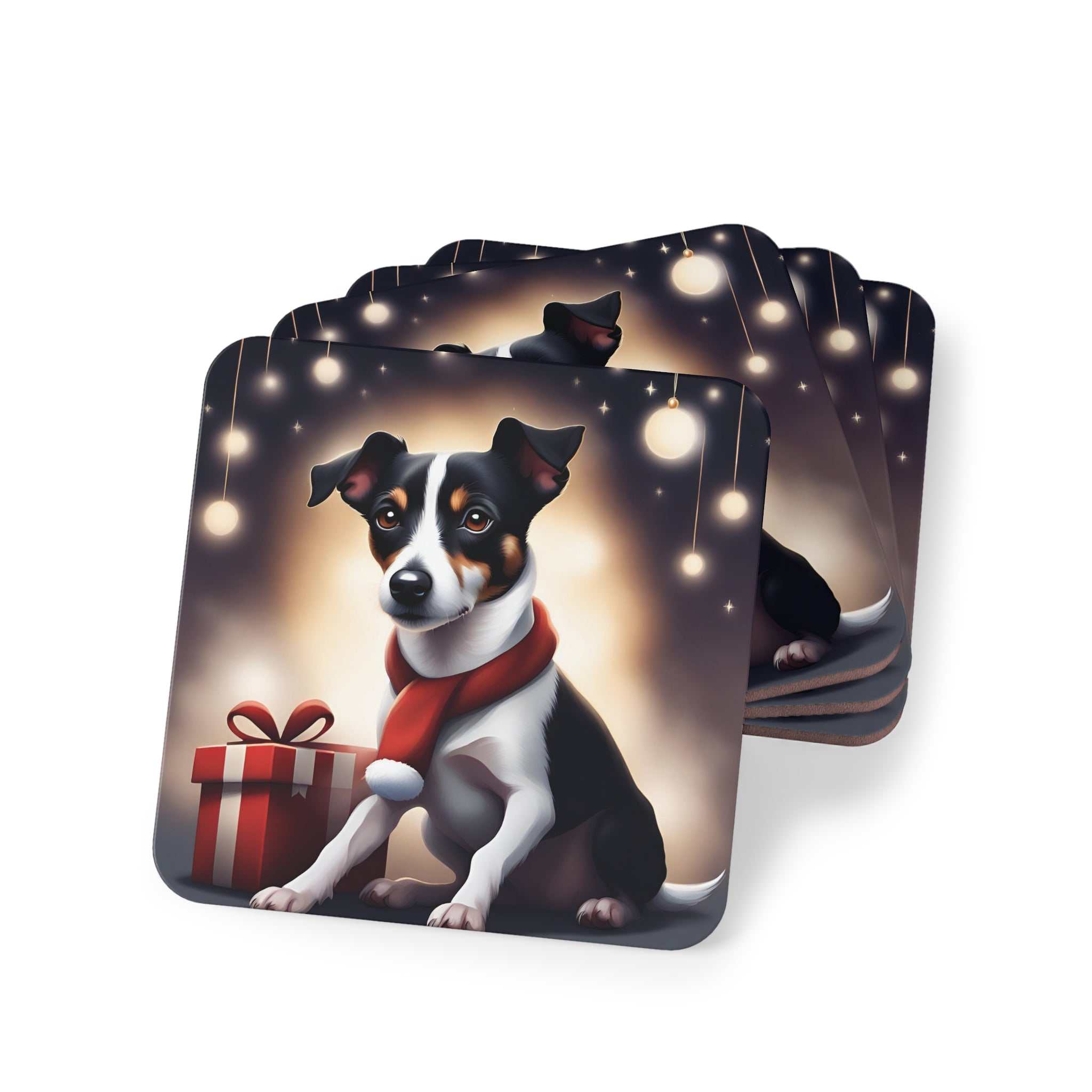 Jack Russel Holiday Coasters