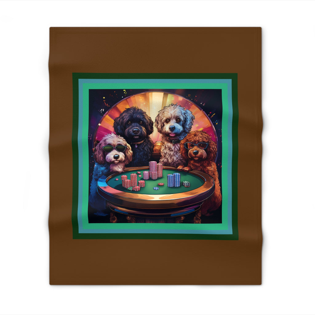 Doodle Poker Game Throw Blanket