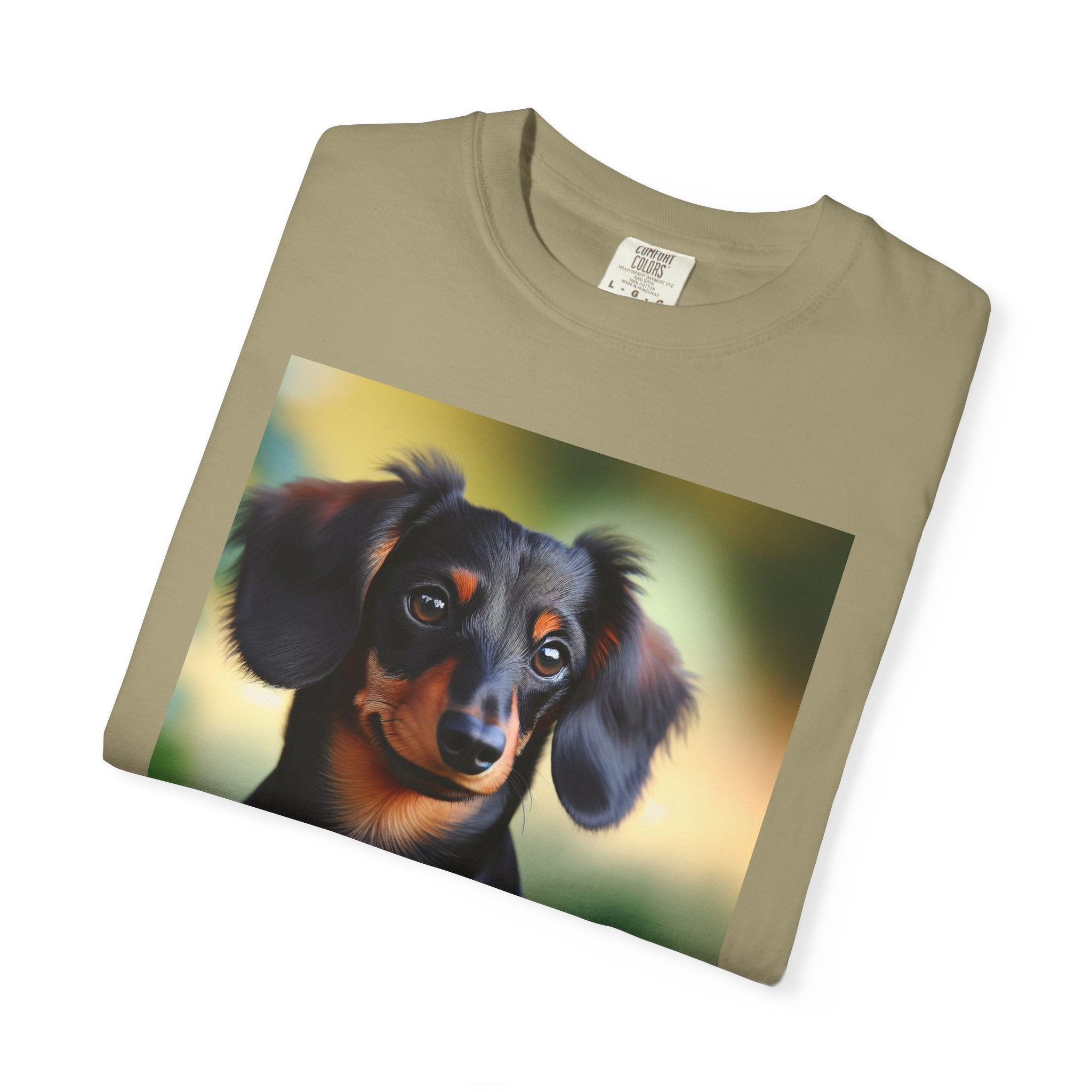Black/Brown Dachshund Unisex Garment-Dyed T-shirt