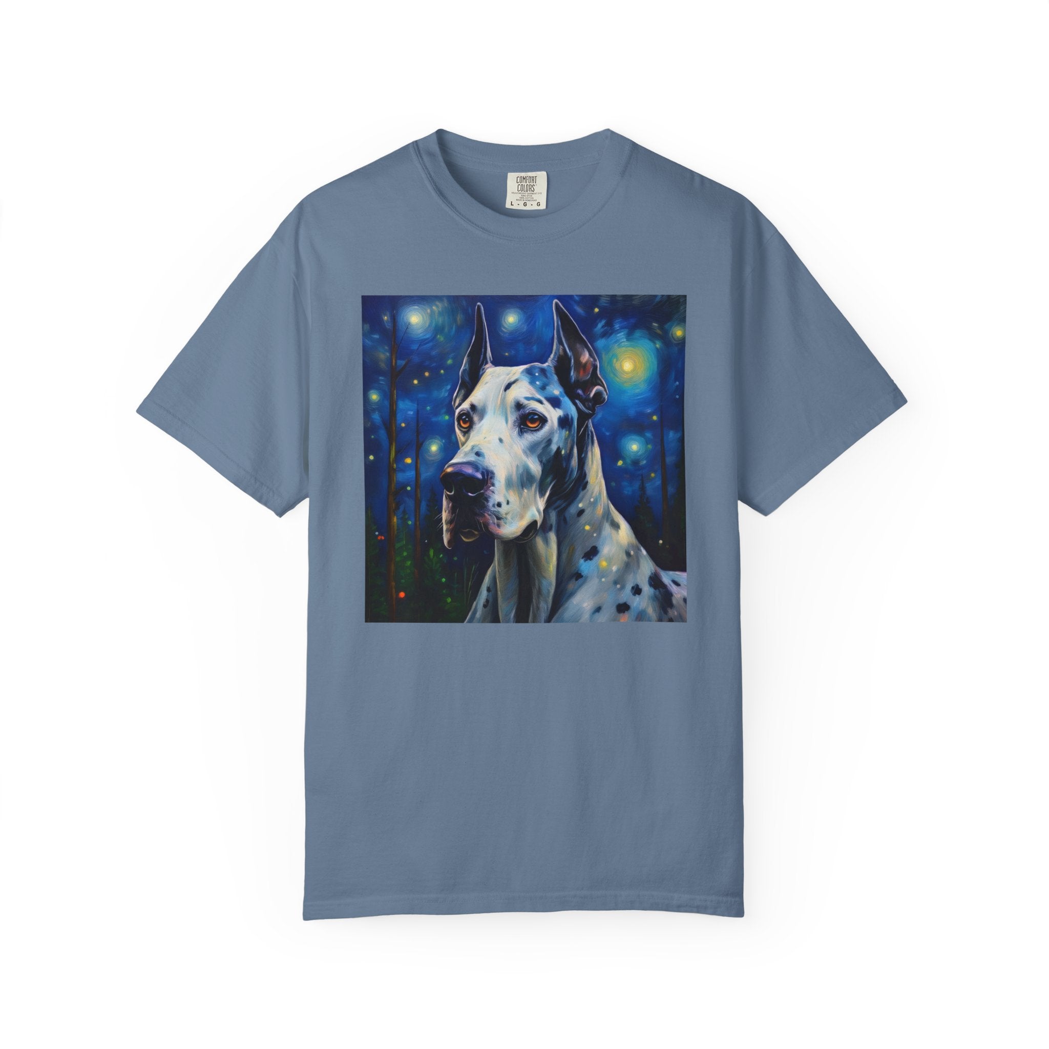 Great Dane Stary Night Unisex Garment-Dyed T-shirt