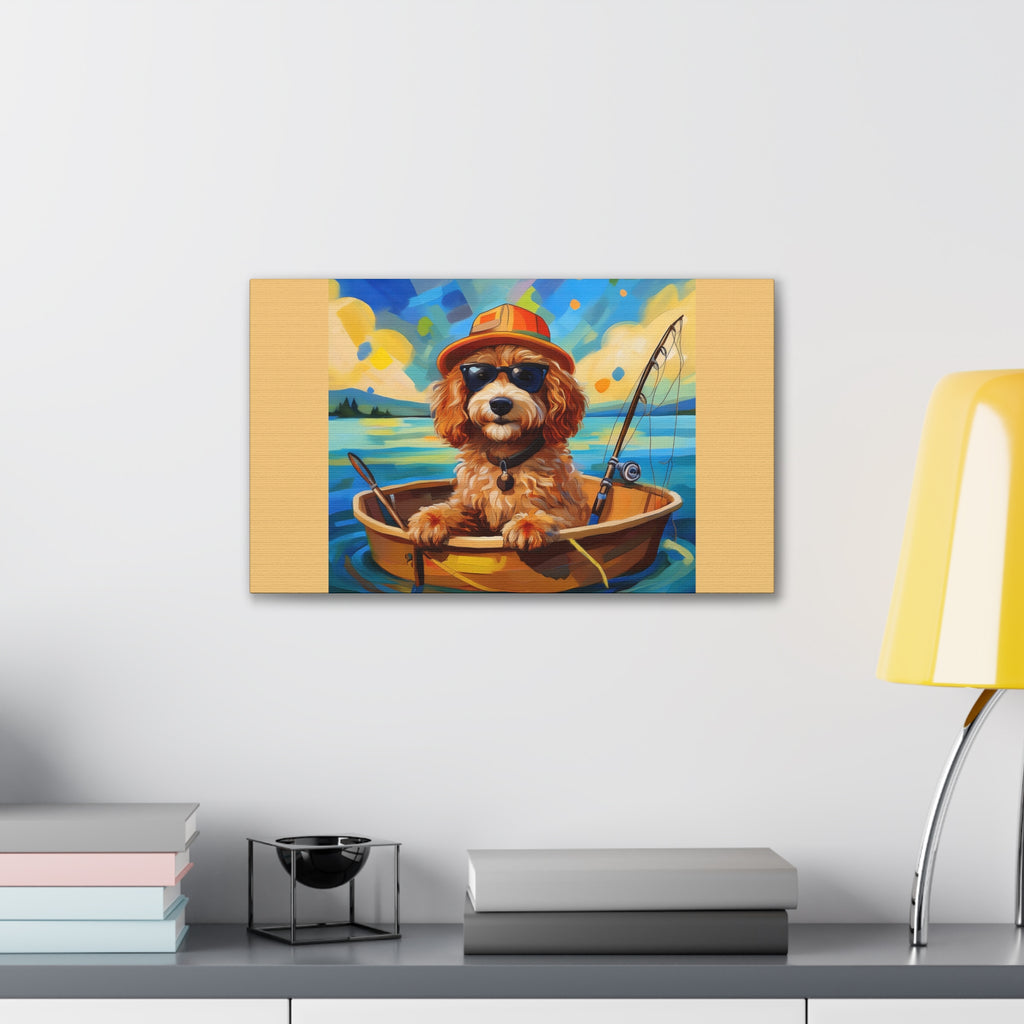 Doodle Fishing Canvas Painting