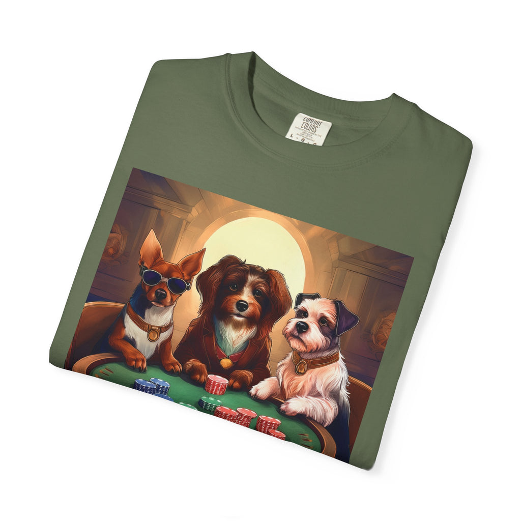 Puppy Poker Unisex Garment-Dyed T-shirt