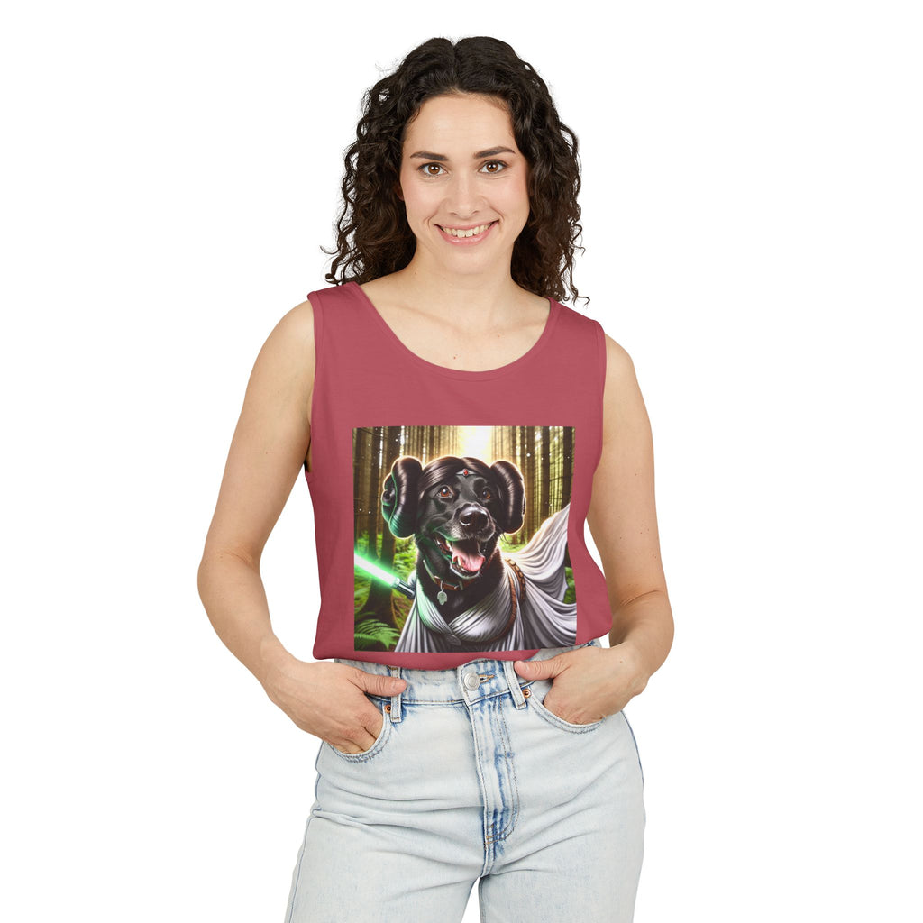 Black Lab Galaxy Princess Unisex Tank Top