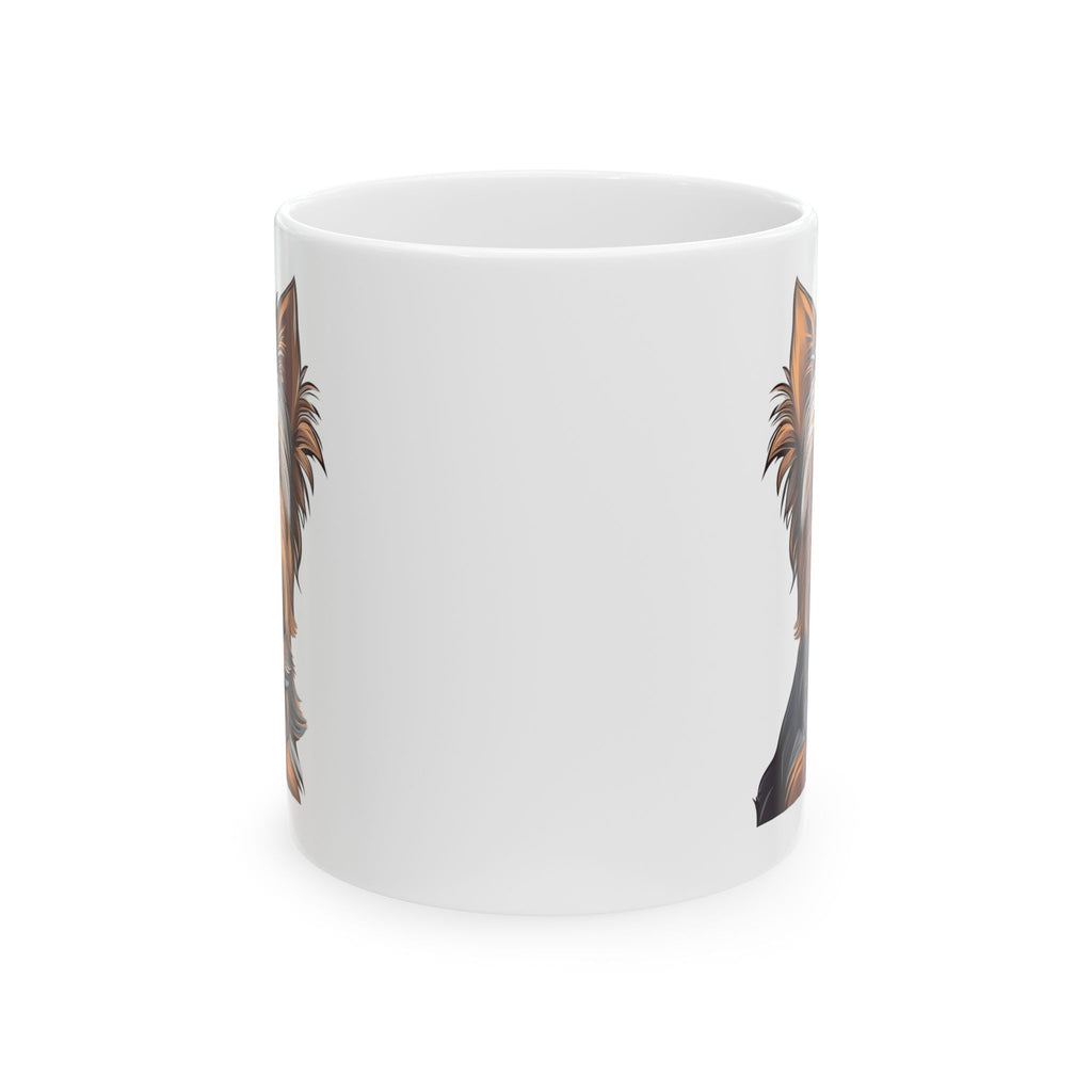 Yorkie Ceramic Mug, (11oz, 15oz)