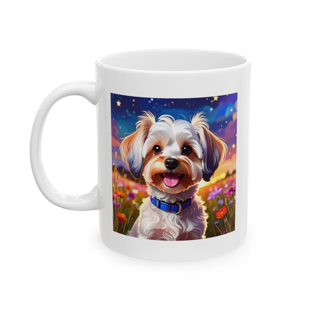 Yorkie Stary Night Ceramic Mug, (11oz, 15oz)