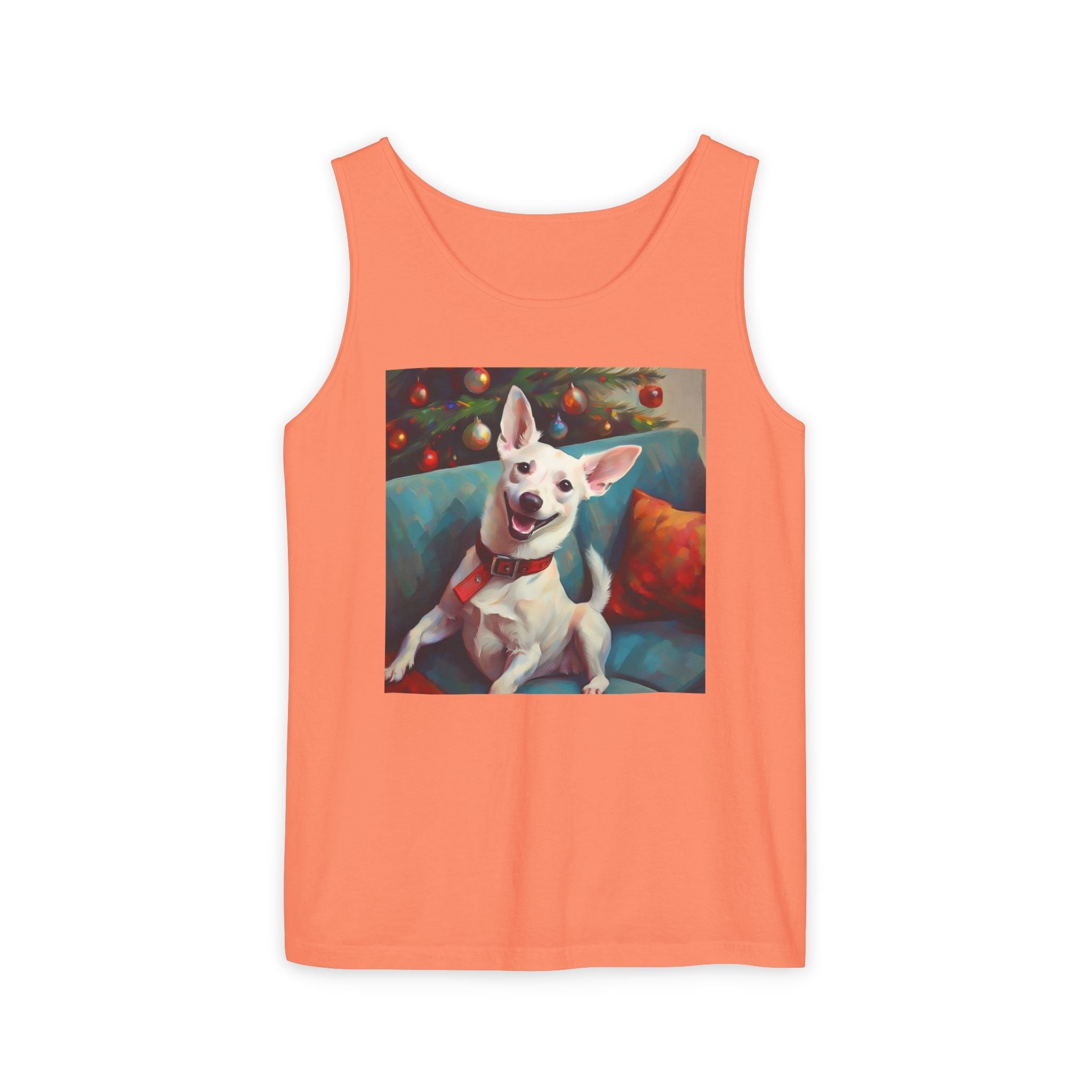 White Corgi Holiday II Unisex Tank Top