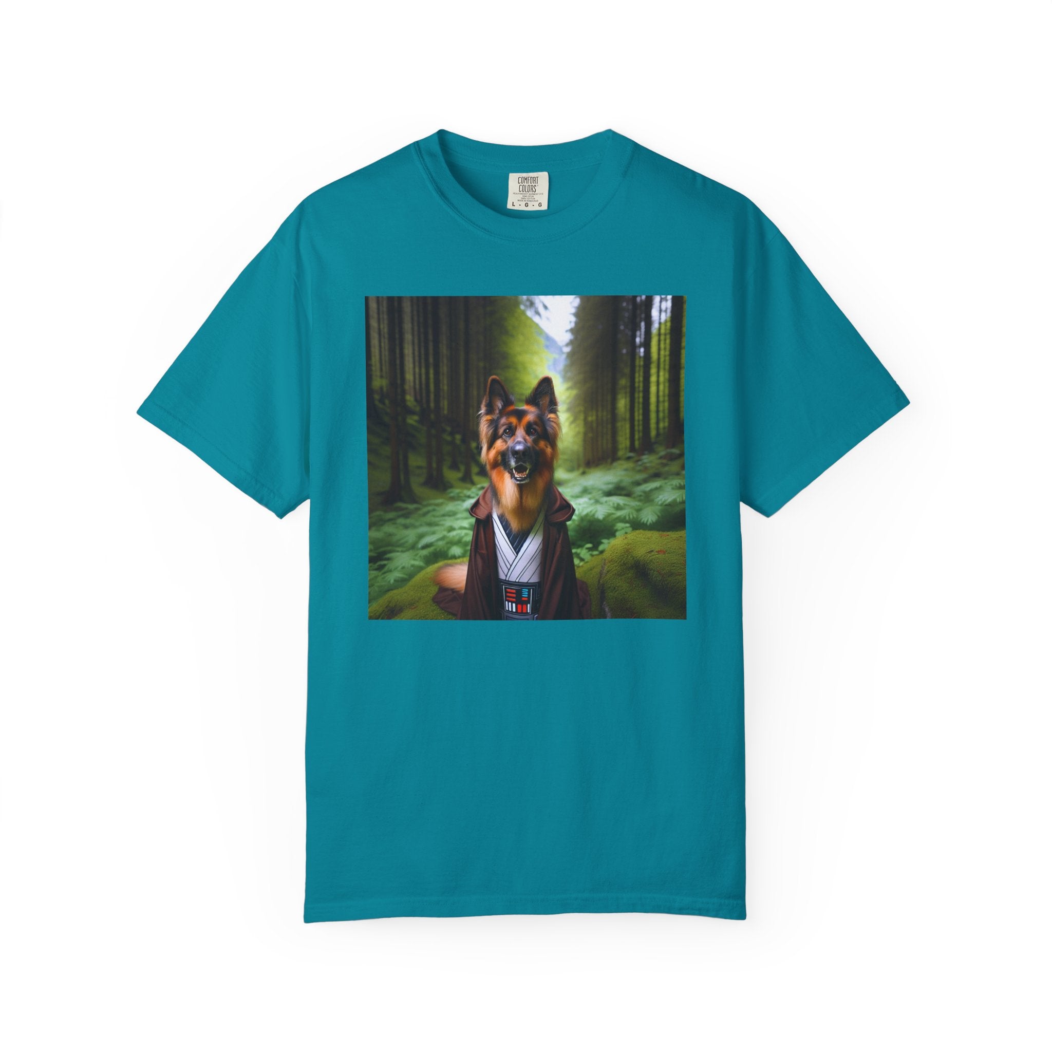 German Shepherd Forest Knight Unisex Garment-Dyed T-shirt