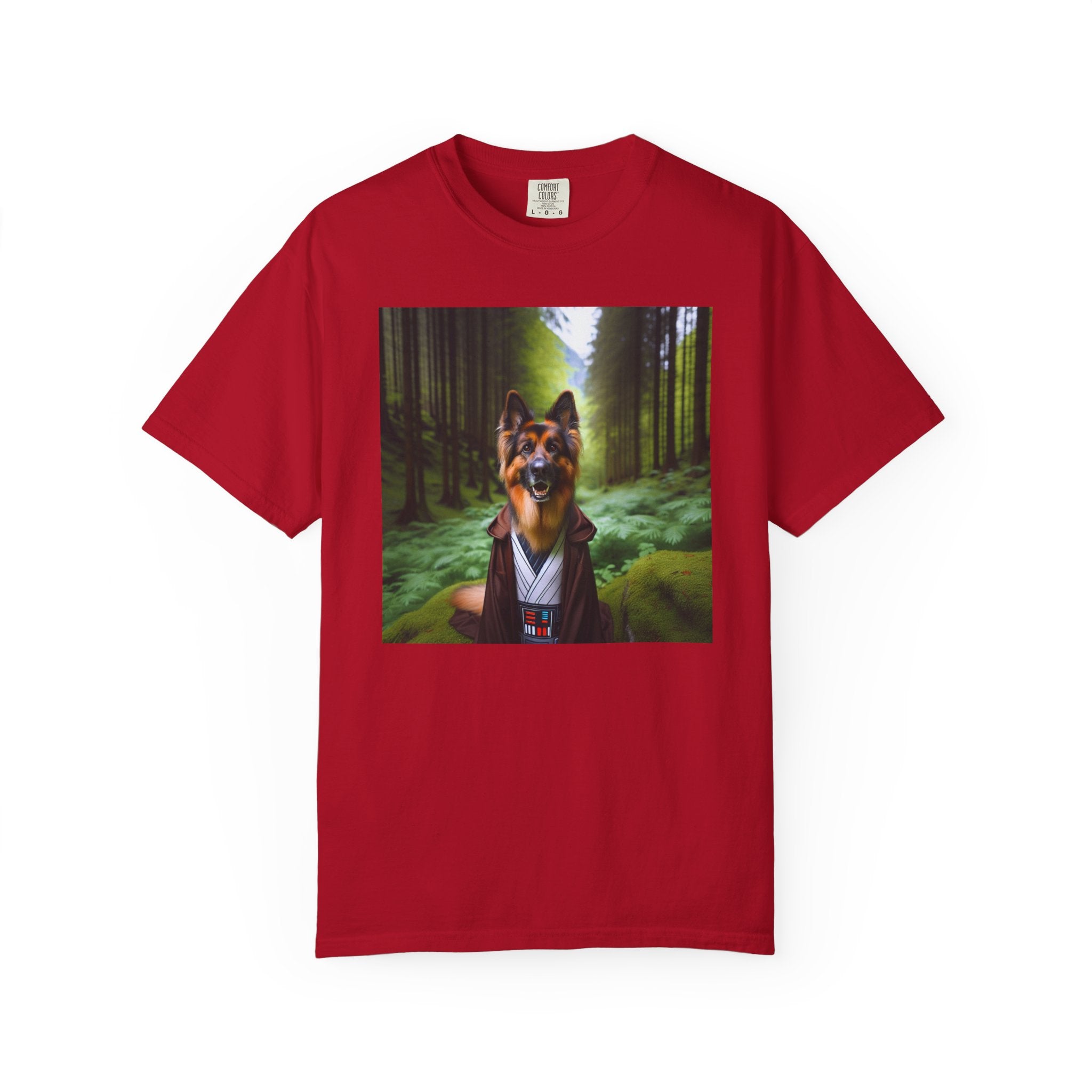 German Shepherd Forest Knight Unisex Garment-Dyed T-shirt