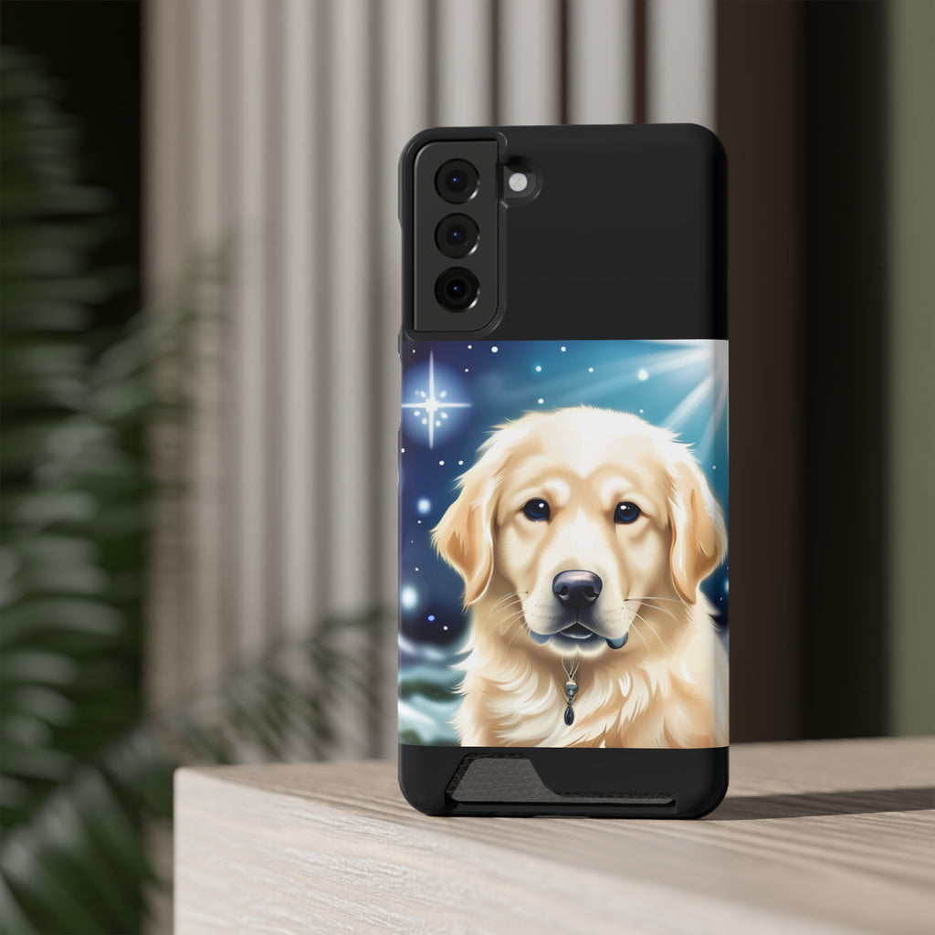 Golden Retriever Stary Night Phone Case with Card Holder