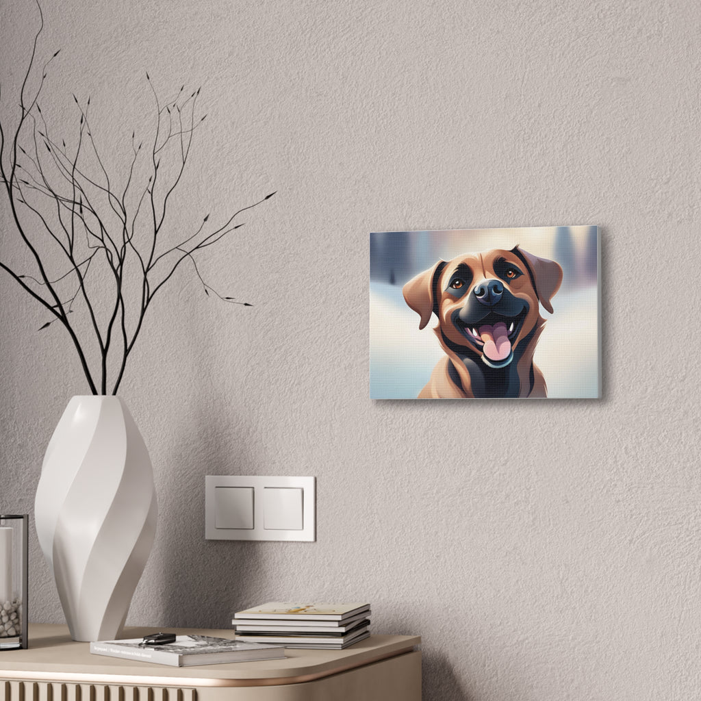 Black Mouth Cur Canvas Stretched, 0.75"