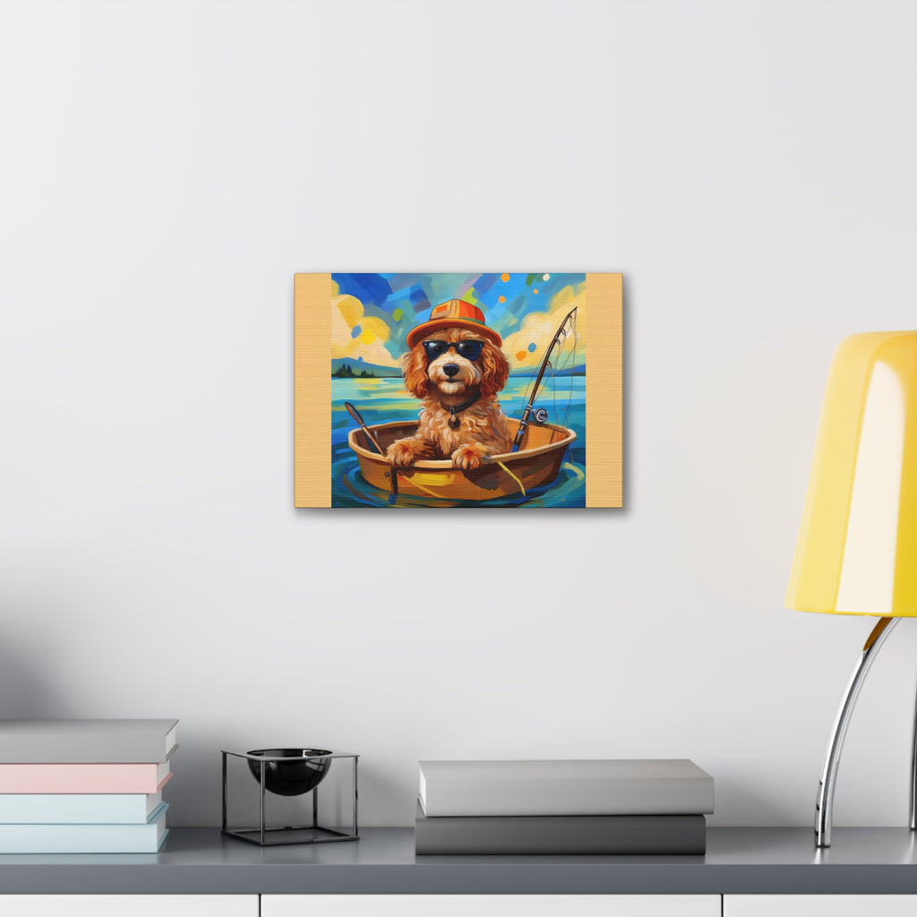Doodle Fishing Canvas Painting