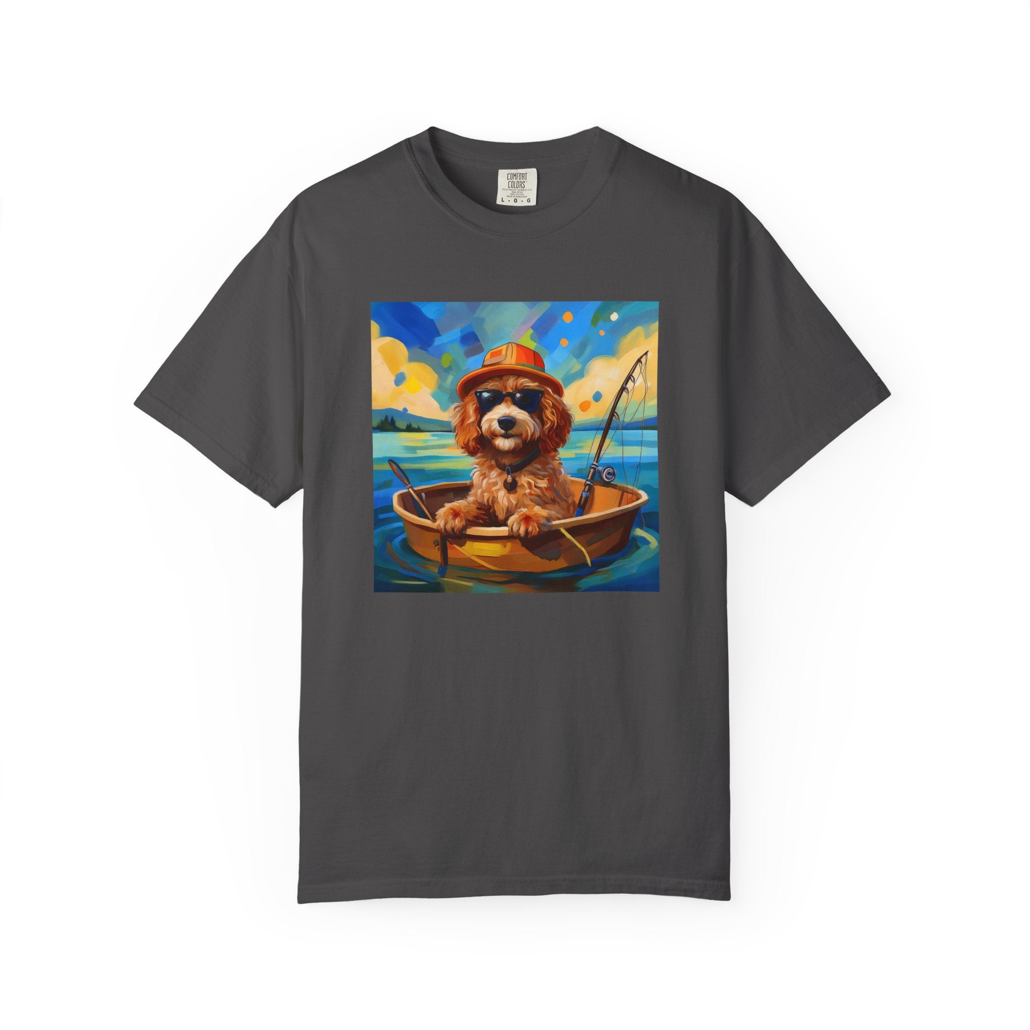 Doodle Fishing Unisex Garment-Dyed T-shirt