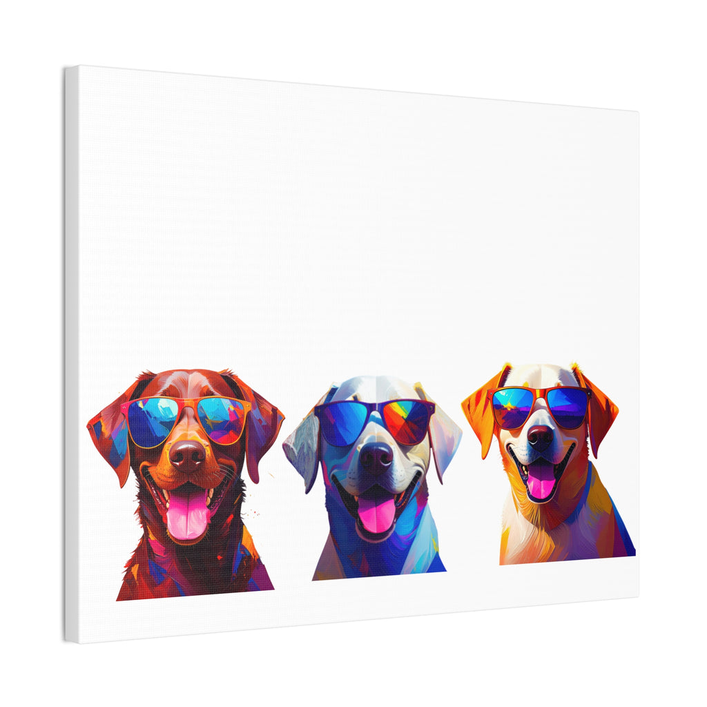 3 Labs Sunglasses Canvas Painting