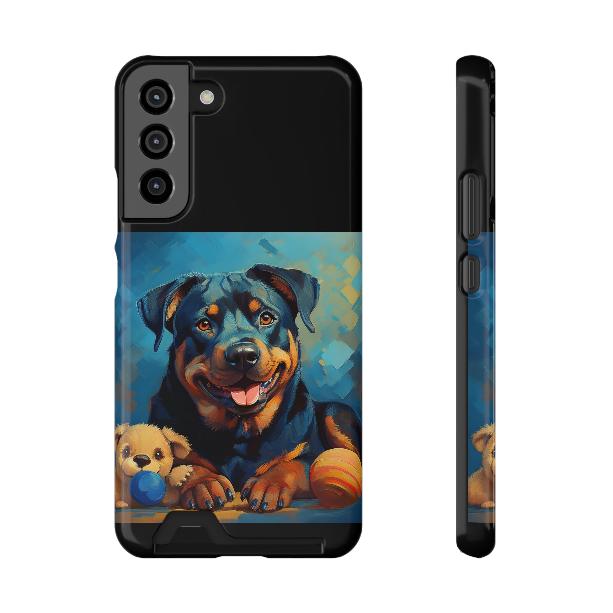 Rottweiler Phone Case with Card Holder