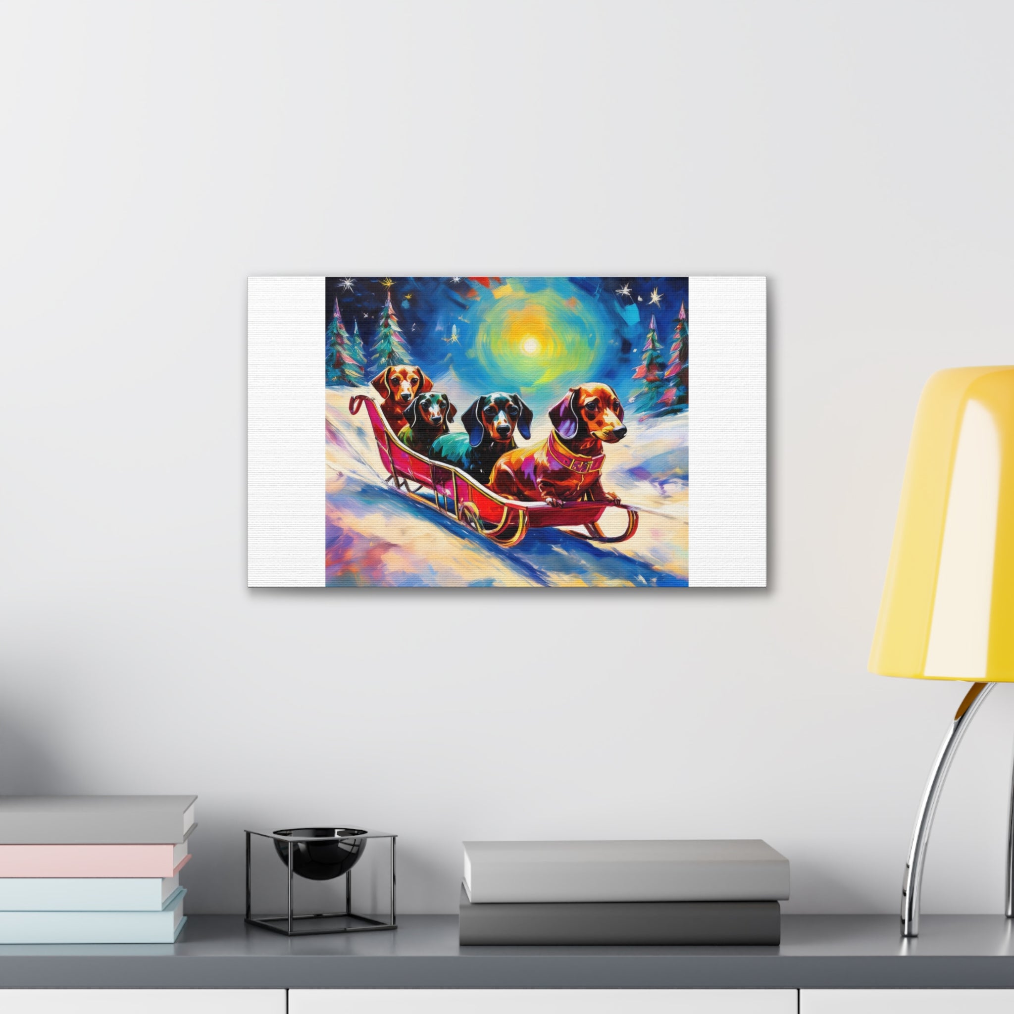 Dachshund Night Sleighride