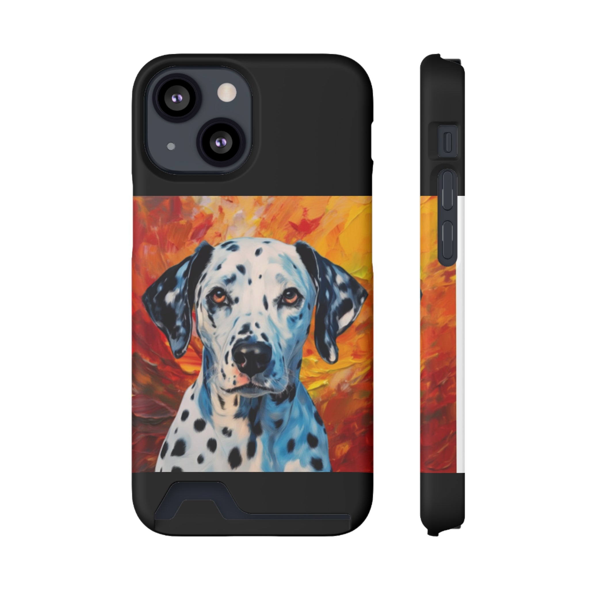 Dalmation Phone Case with Card Holder