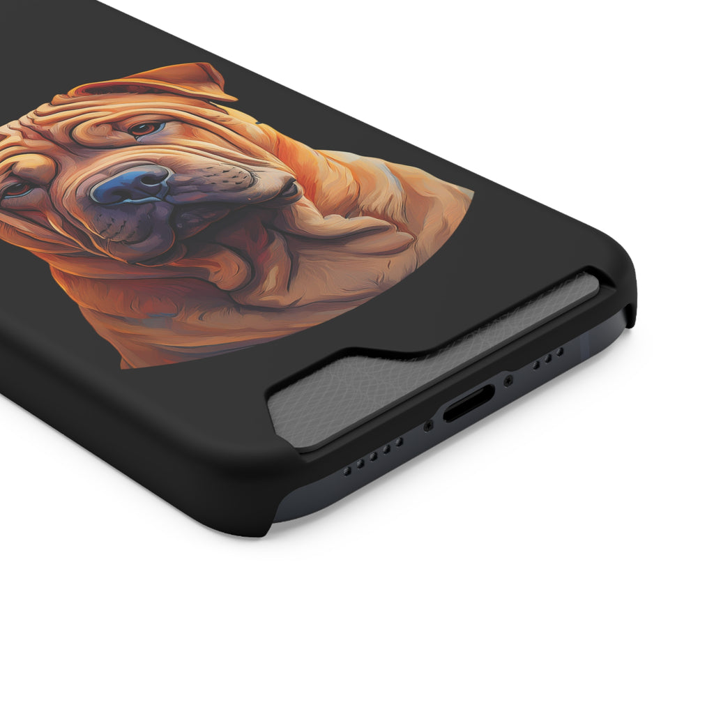 Shar Pei Phone Case with Card Holder