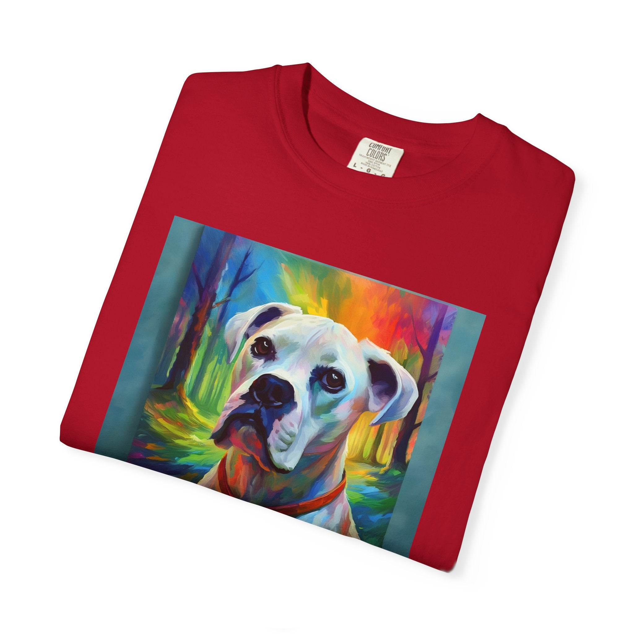 Boxer Rainbow Sky Unisex Garment-Dyed T-shirt