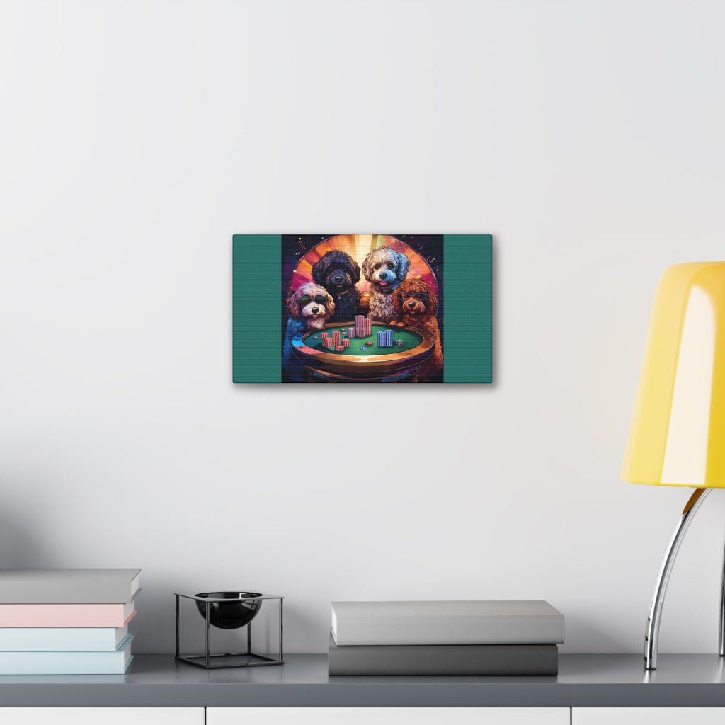 Doodle Poker Game Canvas Painting