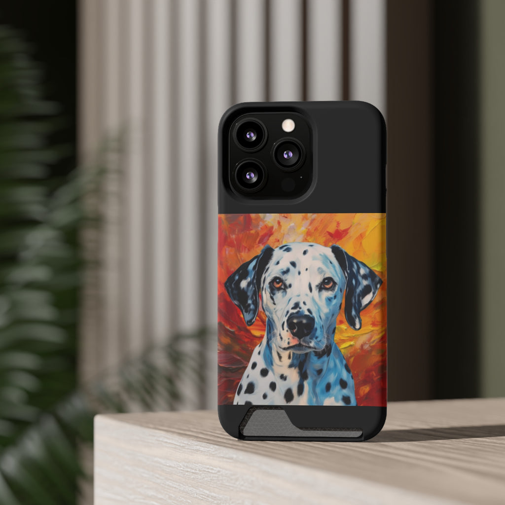 Dalmation Phone Case with Card Holder