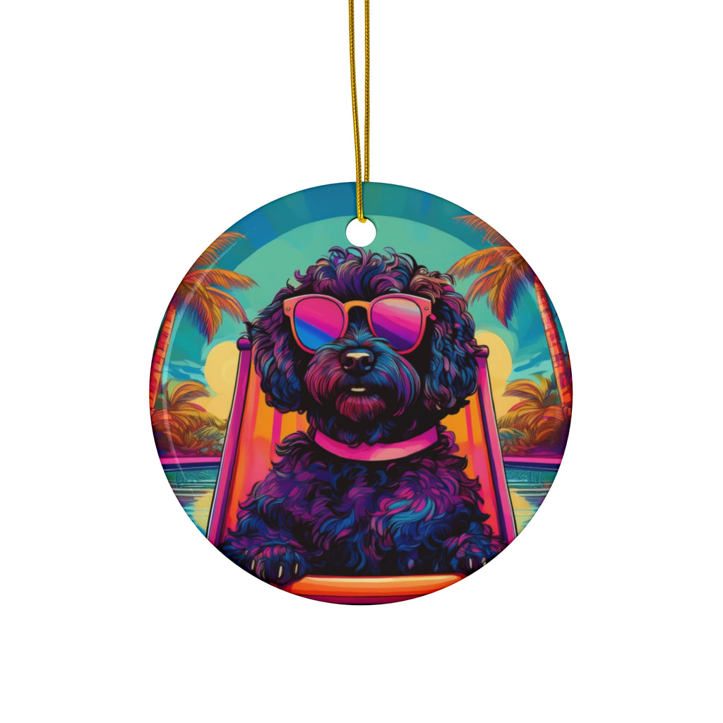 Doodle Poolside Ceramic Ornament