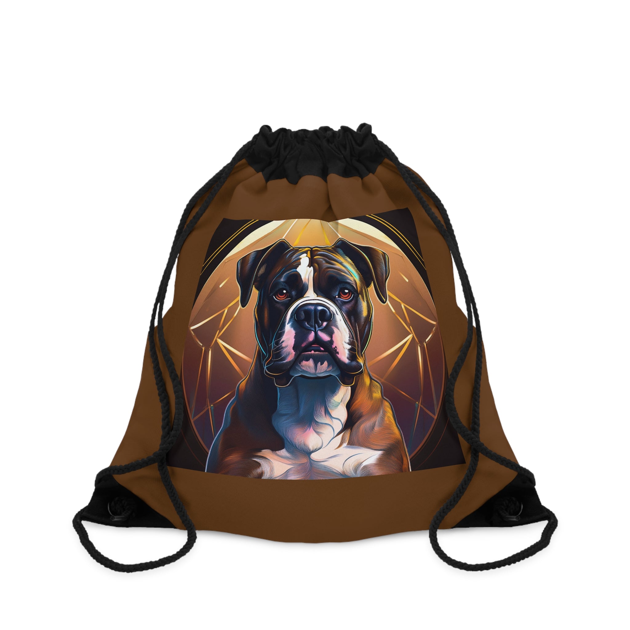 Brindle Gold Boxer Drawstring Bag