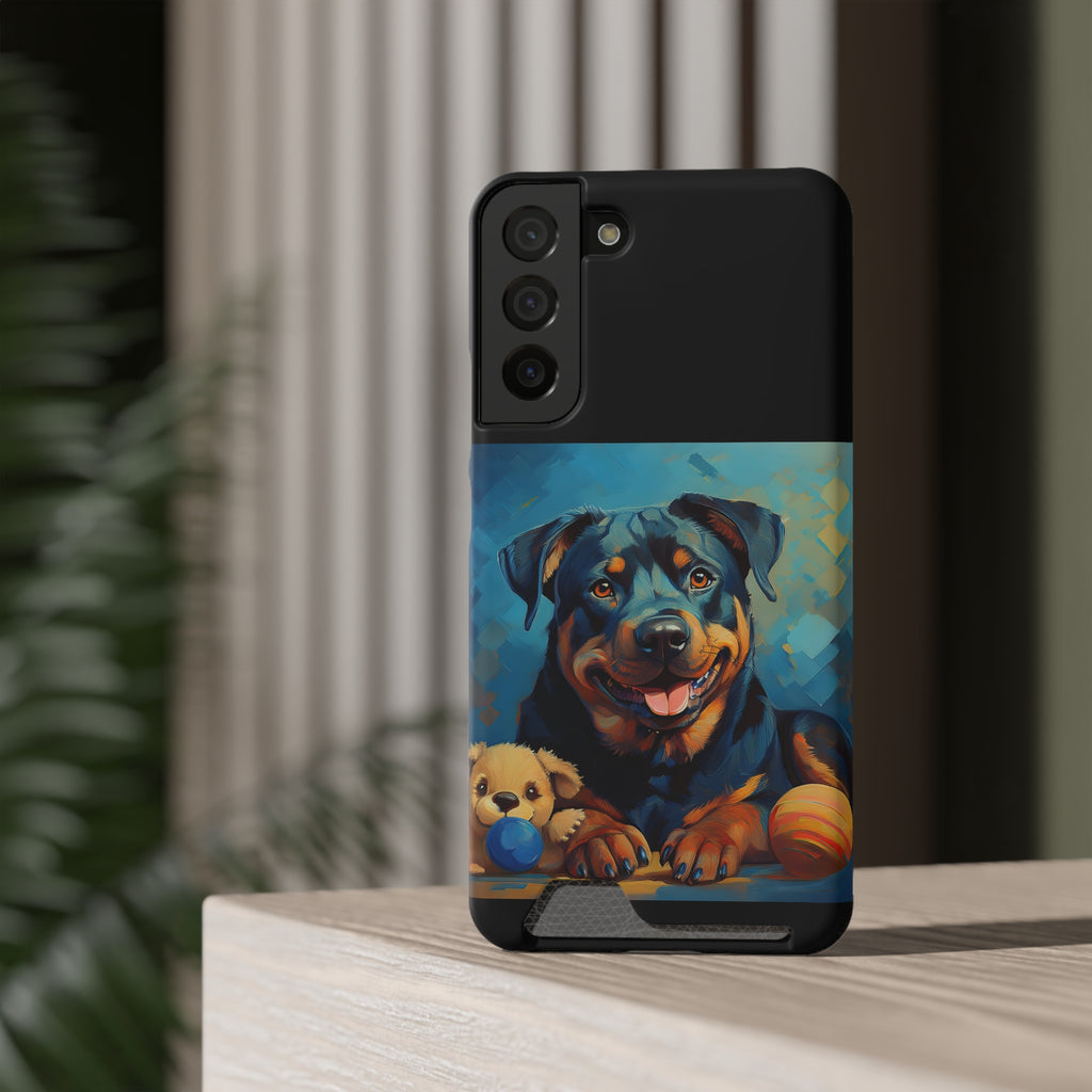 Rottweiler Phone Case with Card Holder