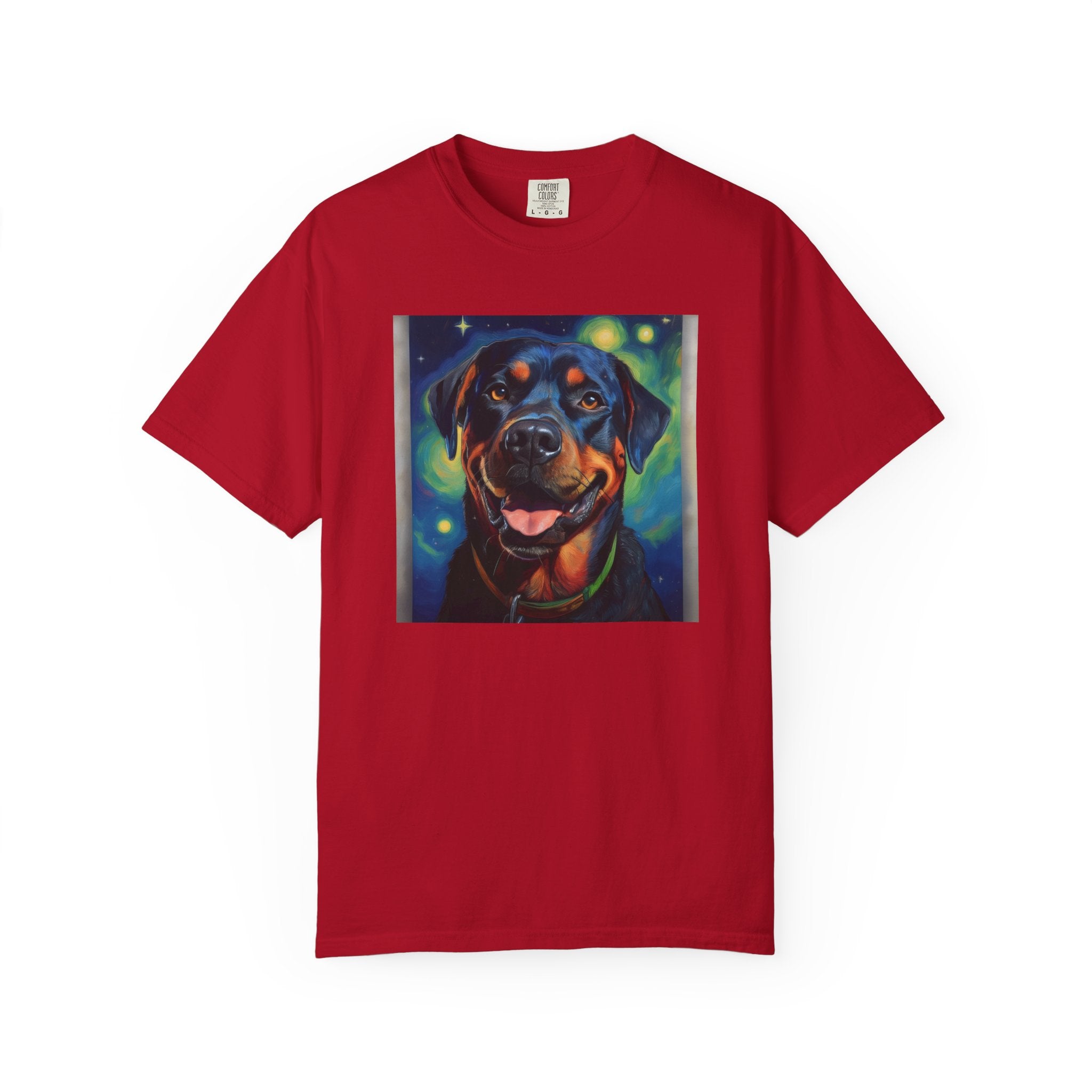 Rottweiler Stary Night Unisex Garment-Dyed T-shirt