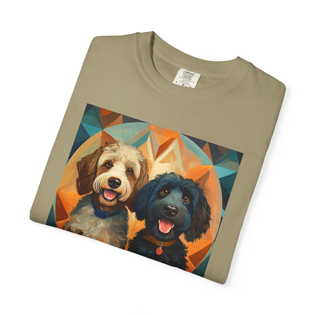Doodles, Black & Tan Unisex Garment-Dyed T-shirt