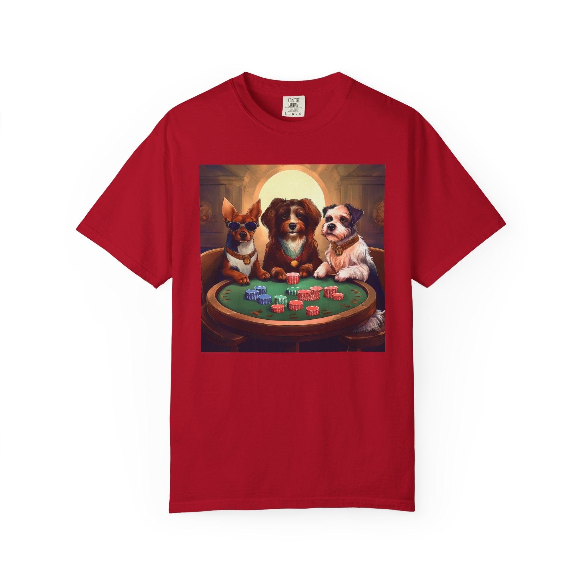 Puppy Poker Unisex Garment-Dyed T-shirt