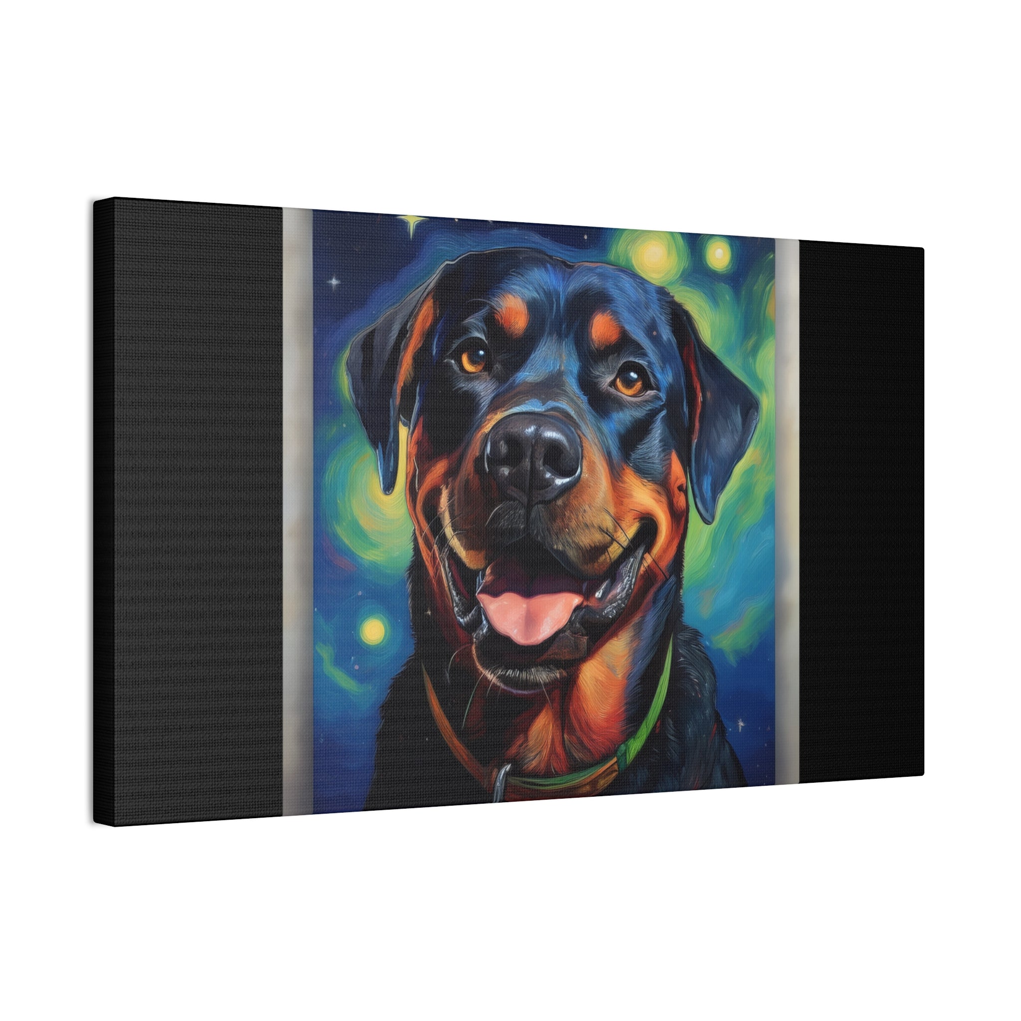 Rottweiler Stary Night Canvas Painting