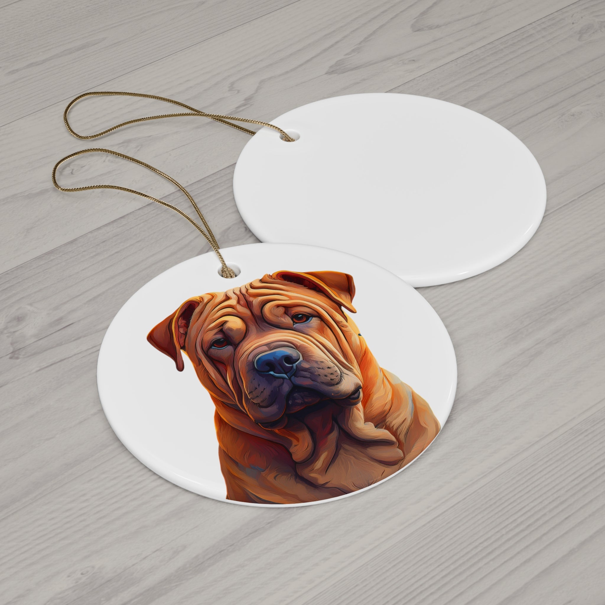 Shar Pei Ceramic Ornament