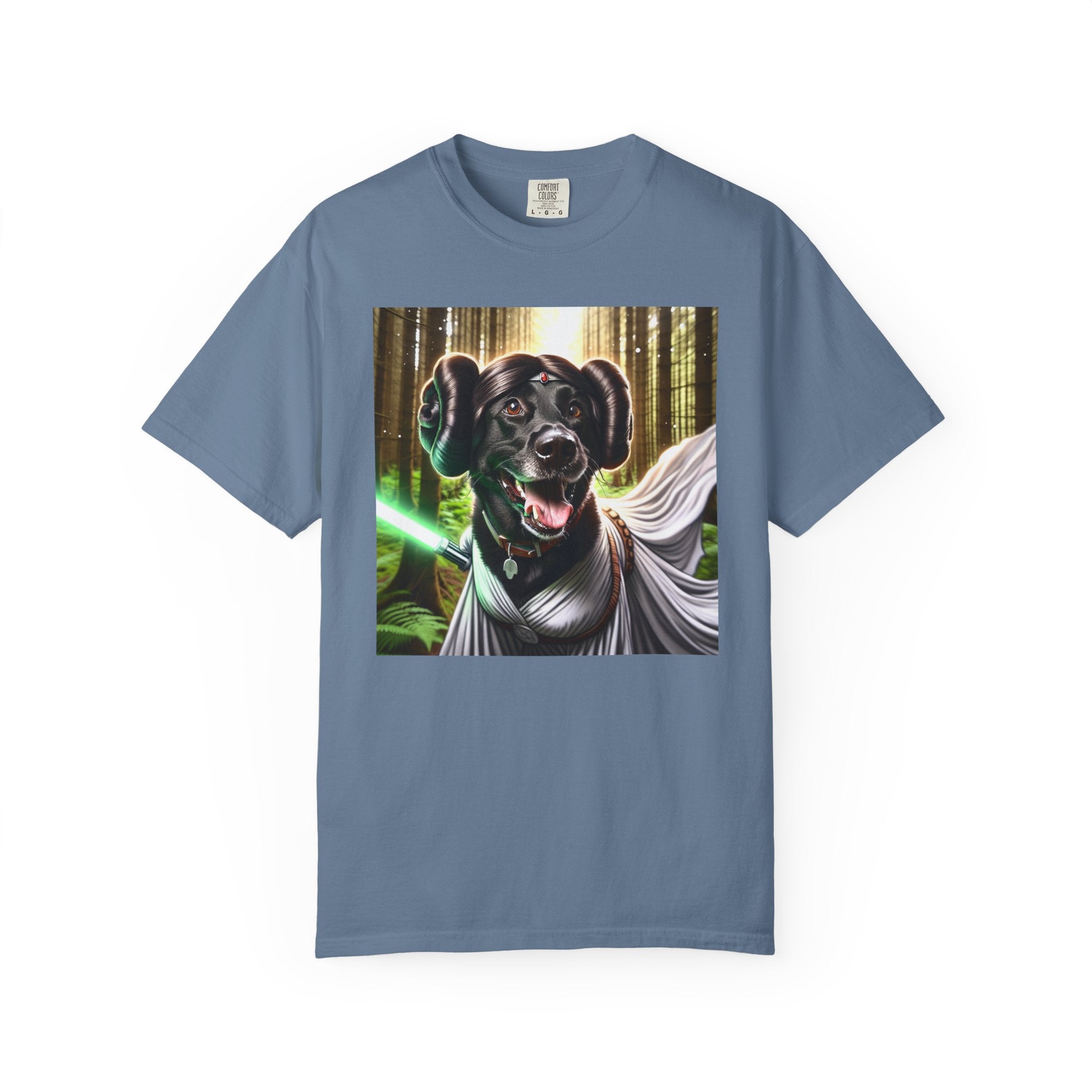 Black Lab Galaxy Princess Unisex Garment-Dyed T-shirt