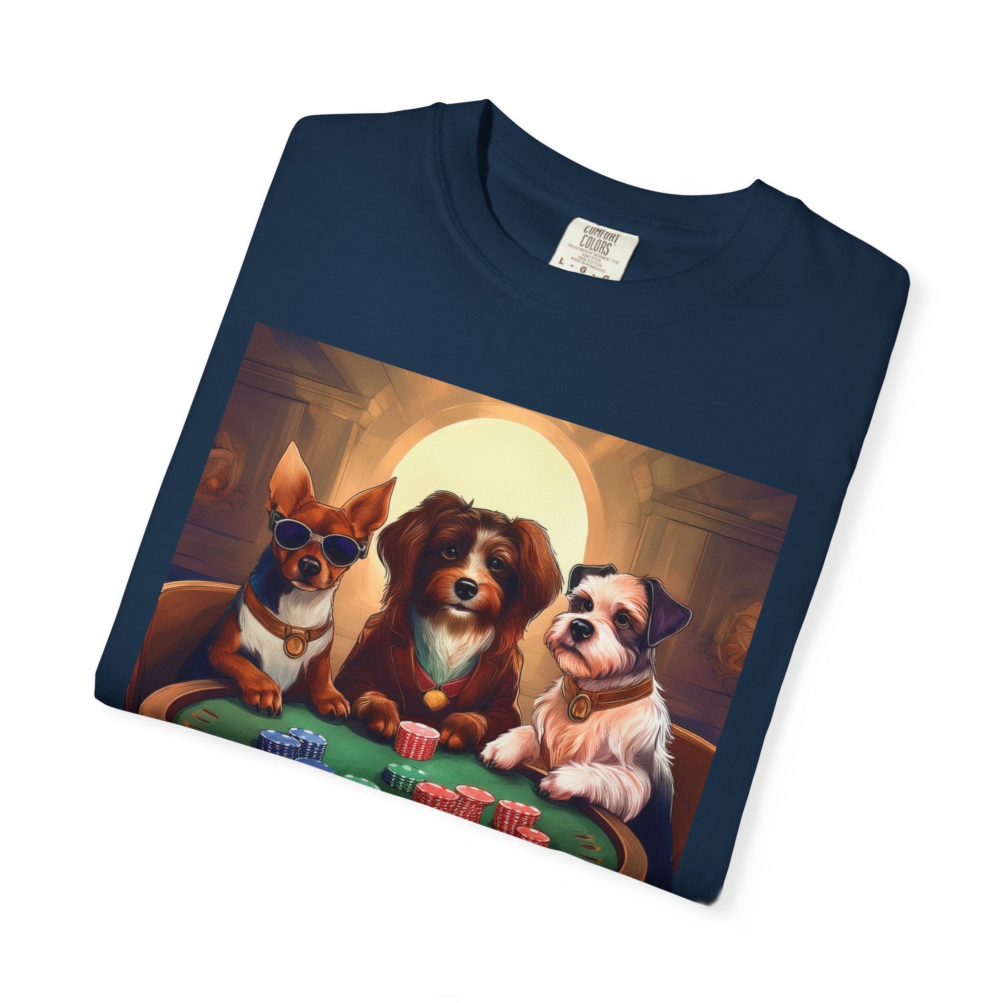 Puppy Poker Unisex Garment-Dyed T-shirt