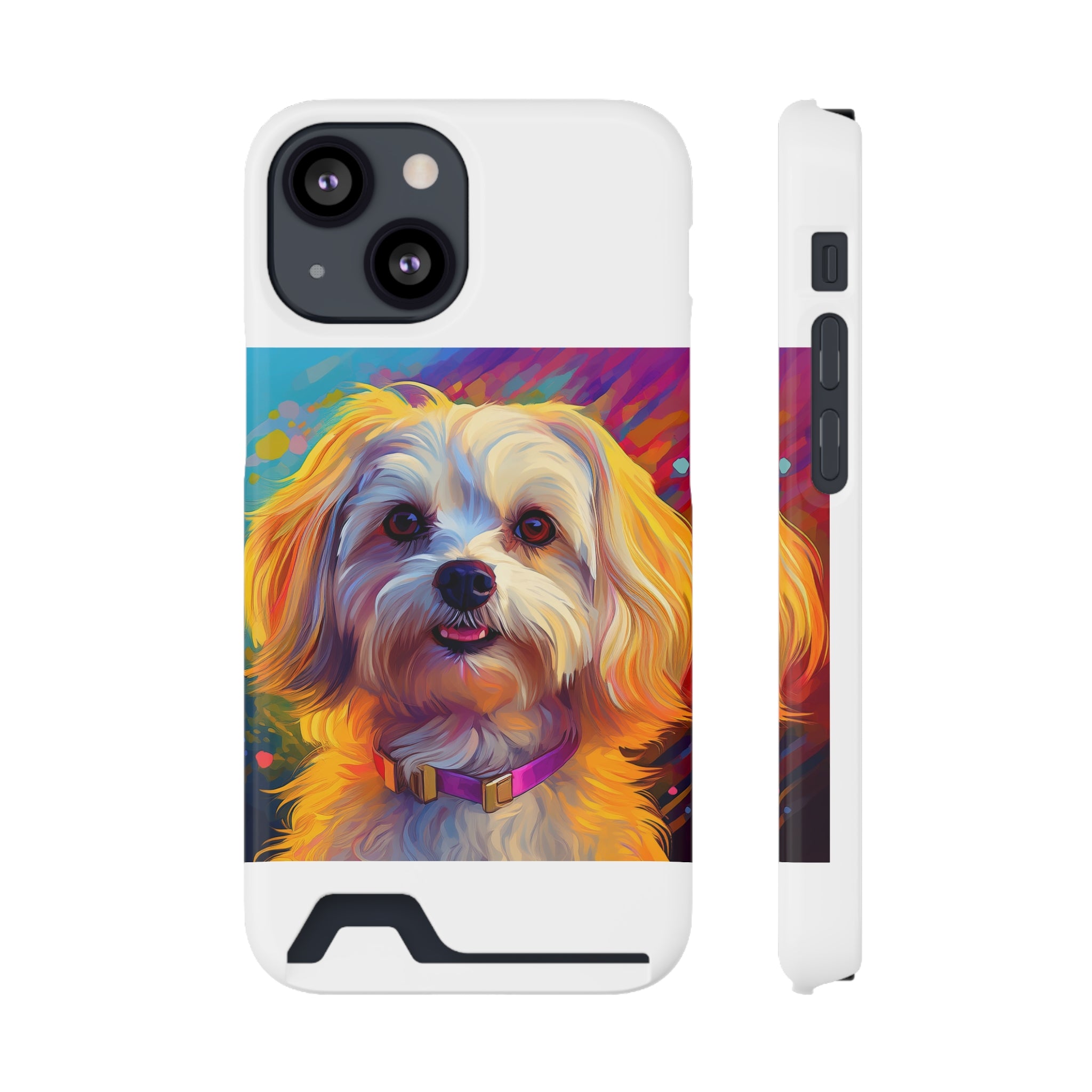 Havanese Phone Case with Card Holder