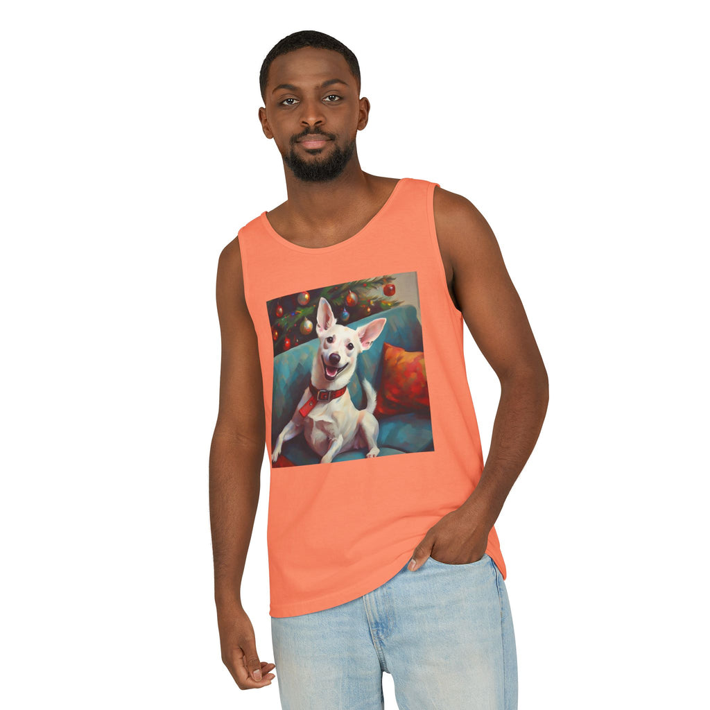 White Corgi Holiday II Unisex Tank Top