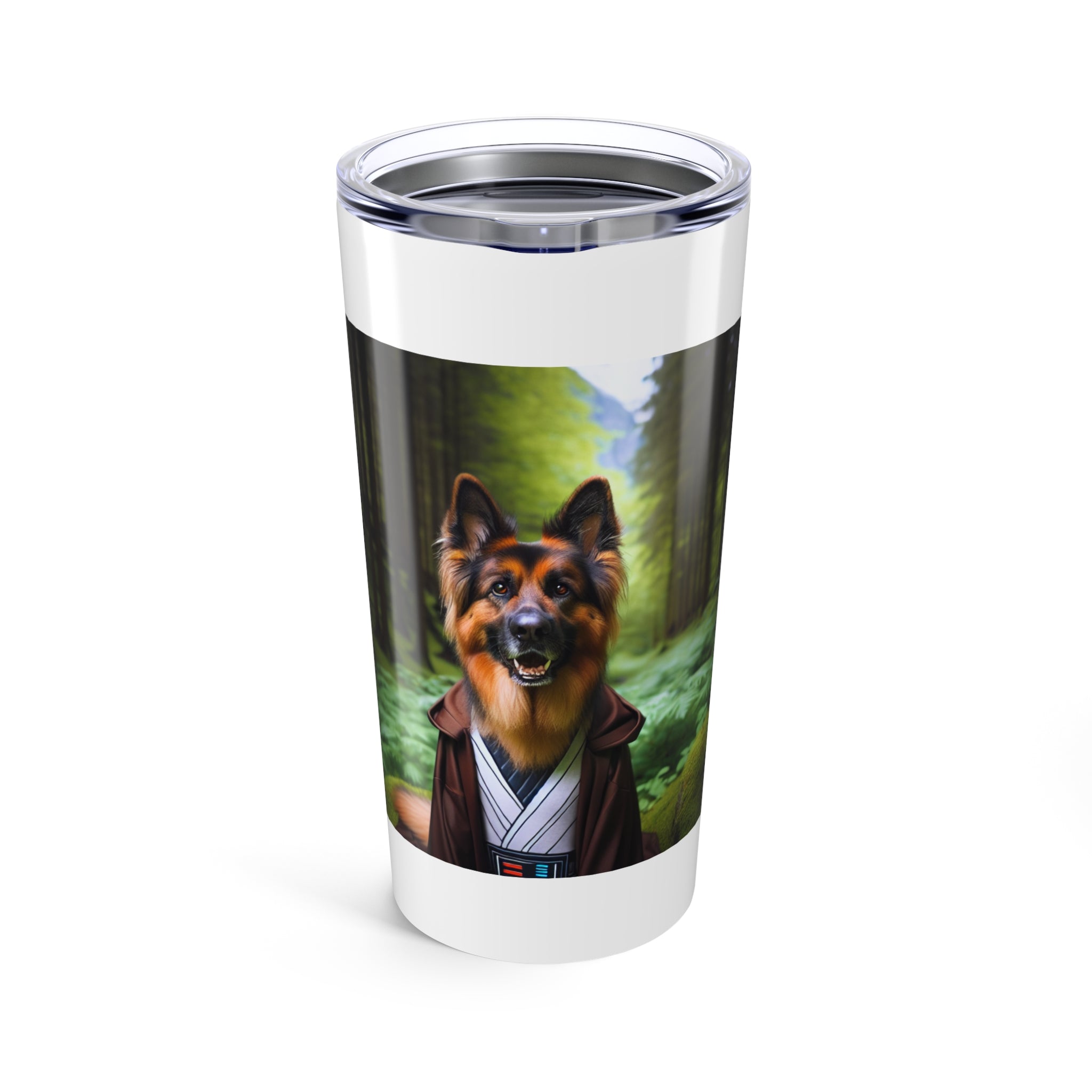 German Shepherd Forest Night Tumbler 20oz