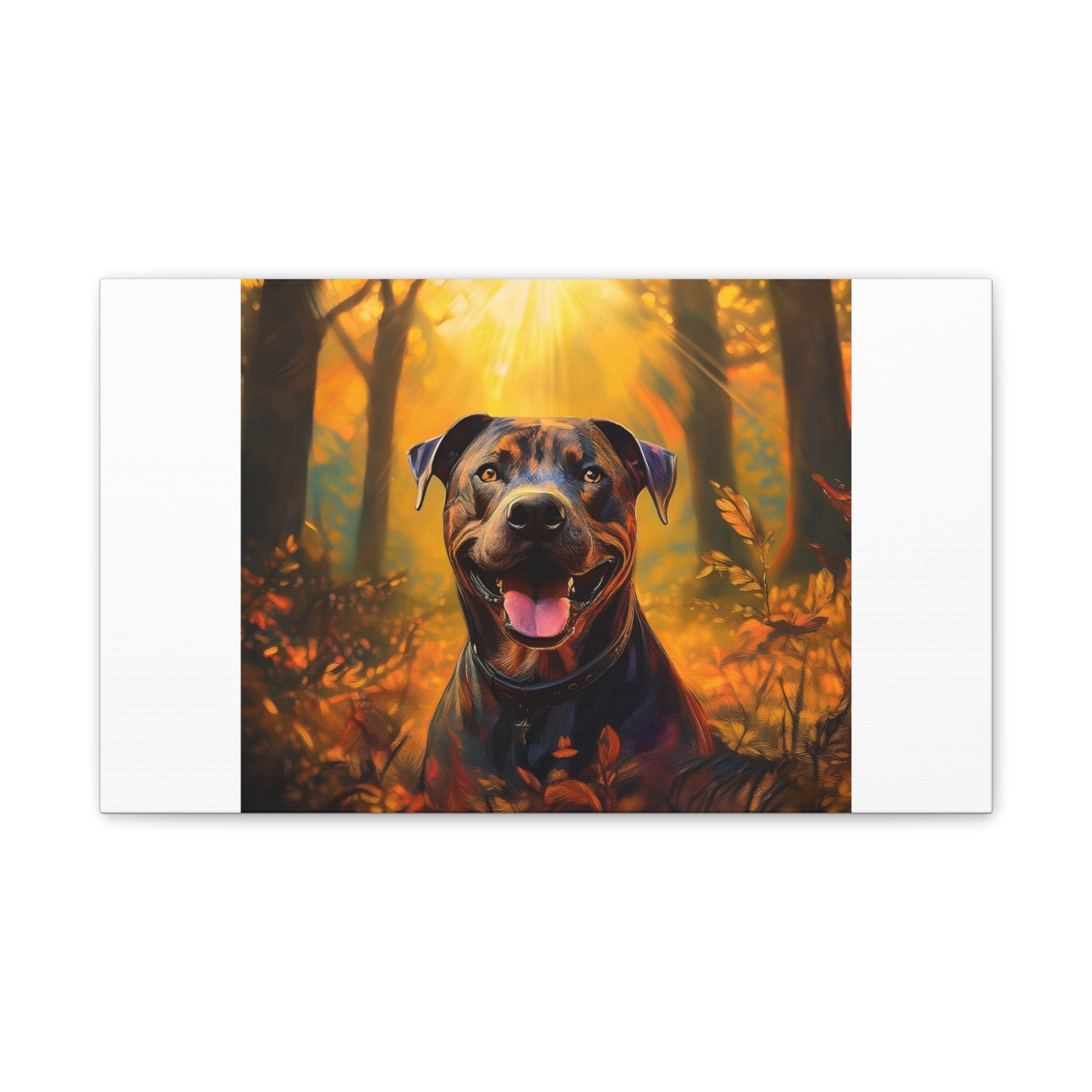 Pit Bull Brindle Autumn Stretched, 0.75"
