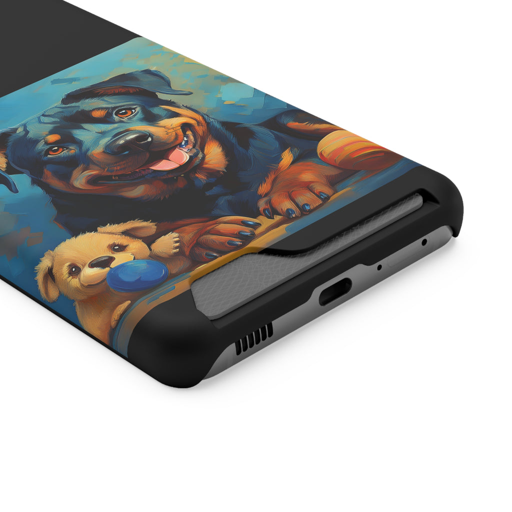 Rottweiler Phone Case with Card Holder