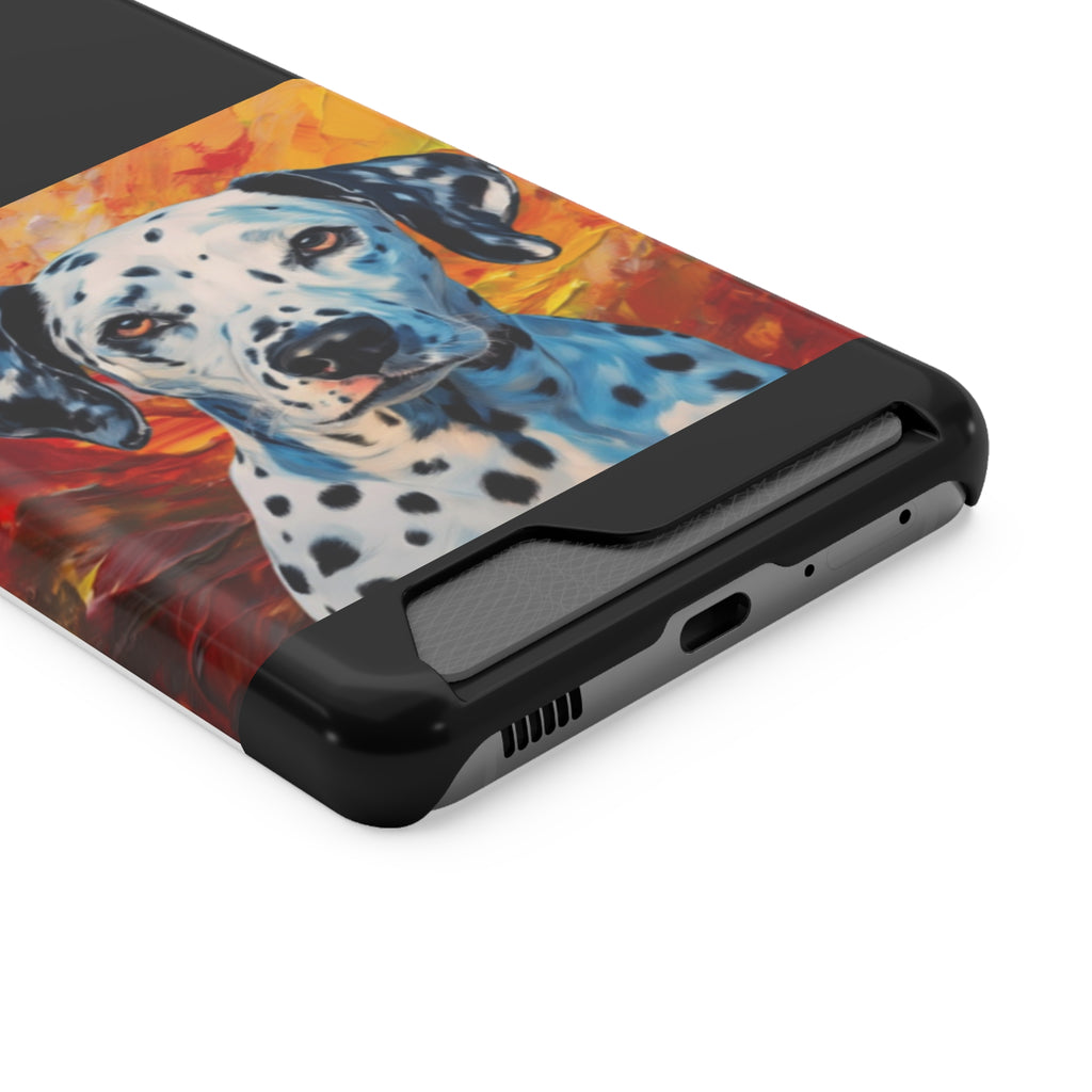 Dalmation Phone Case with Card Holder